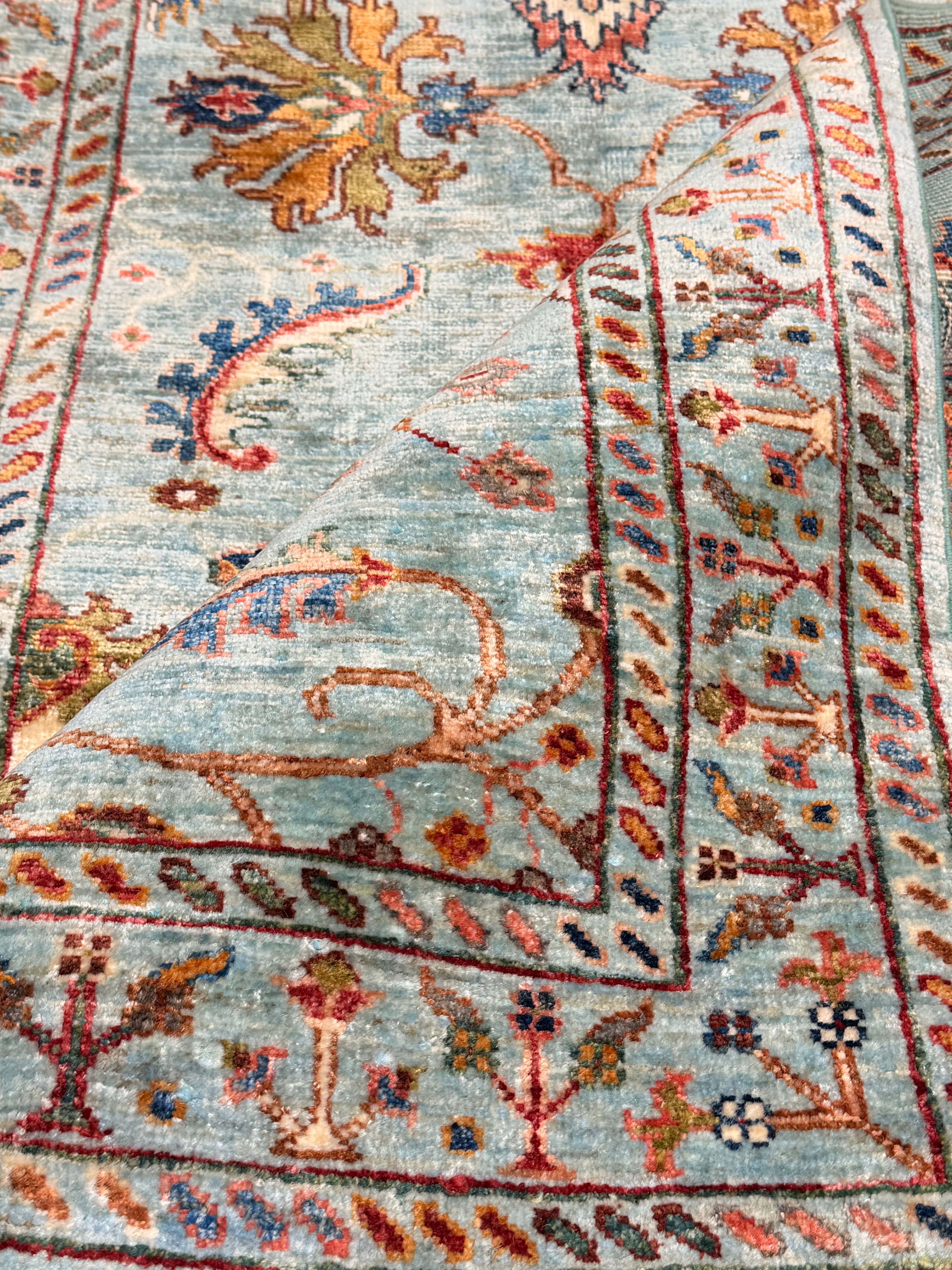 Angela 2.9x10 Blue Afghani Sultani Runner