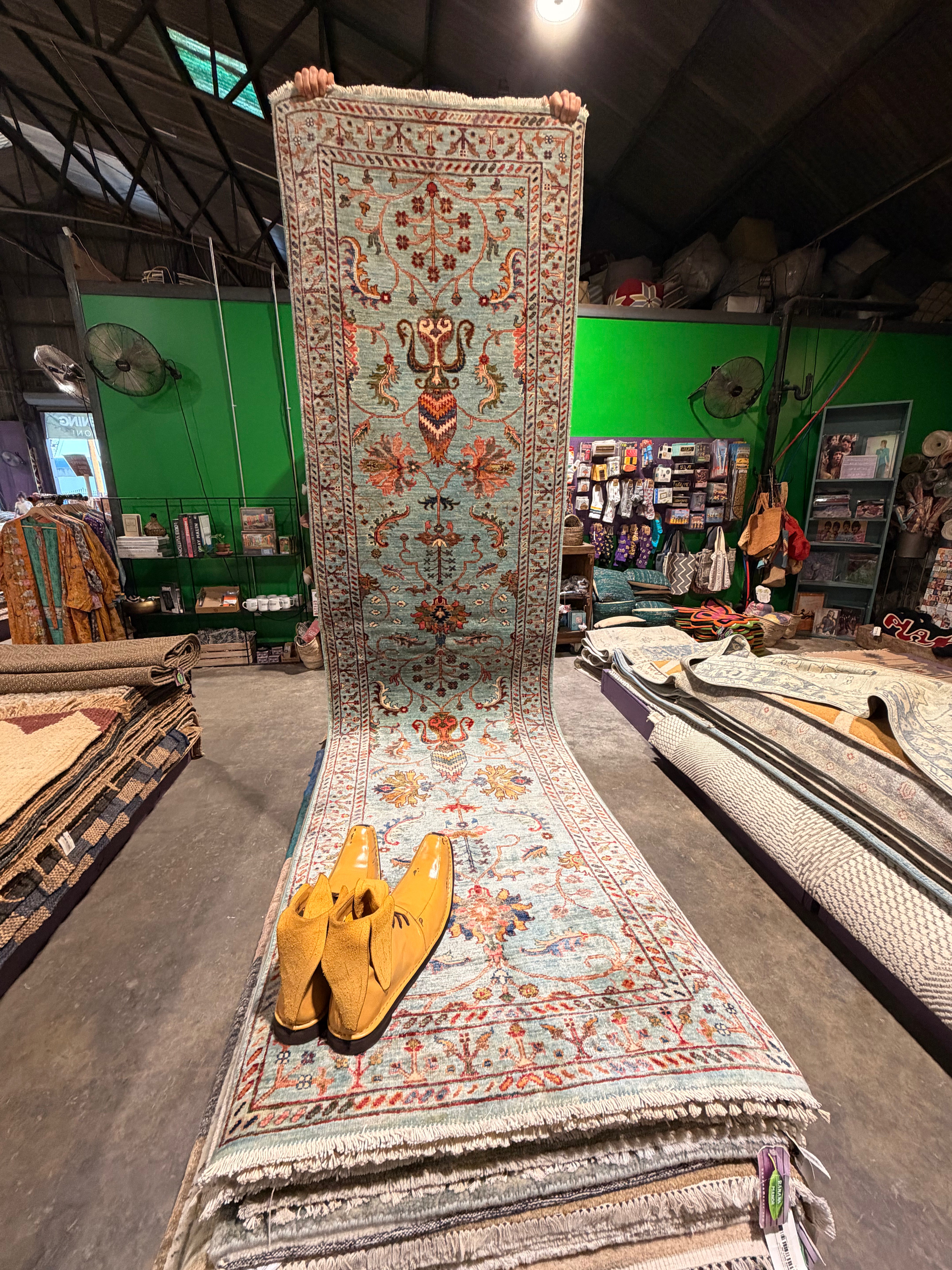 Emily Deschanel 2.10x10 Blue Afghani Sultani Runner