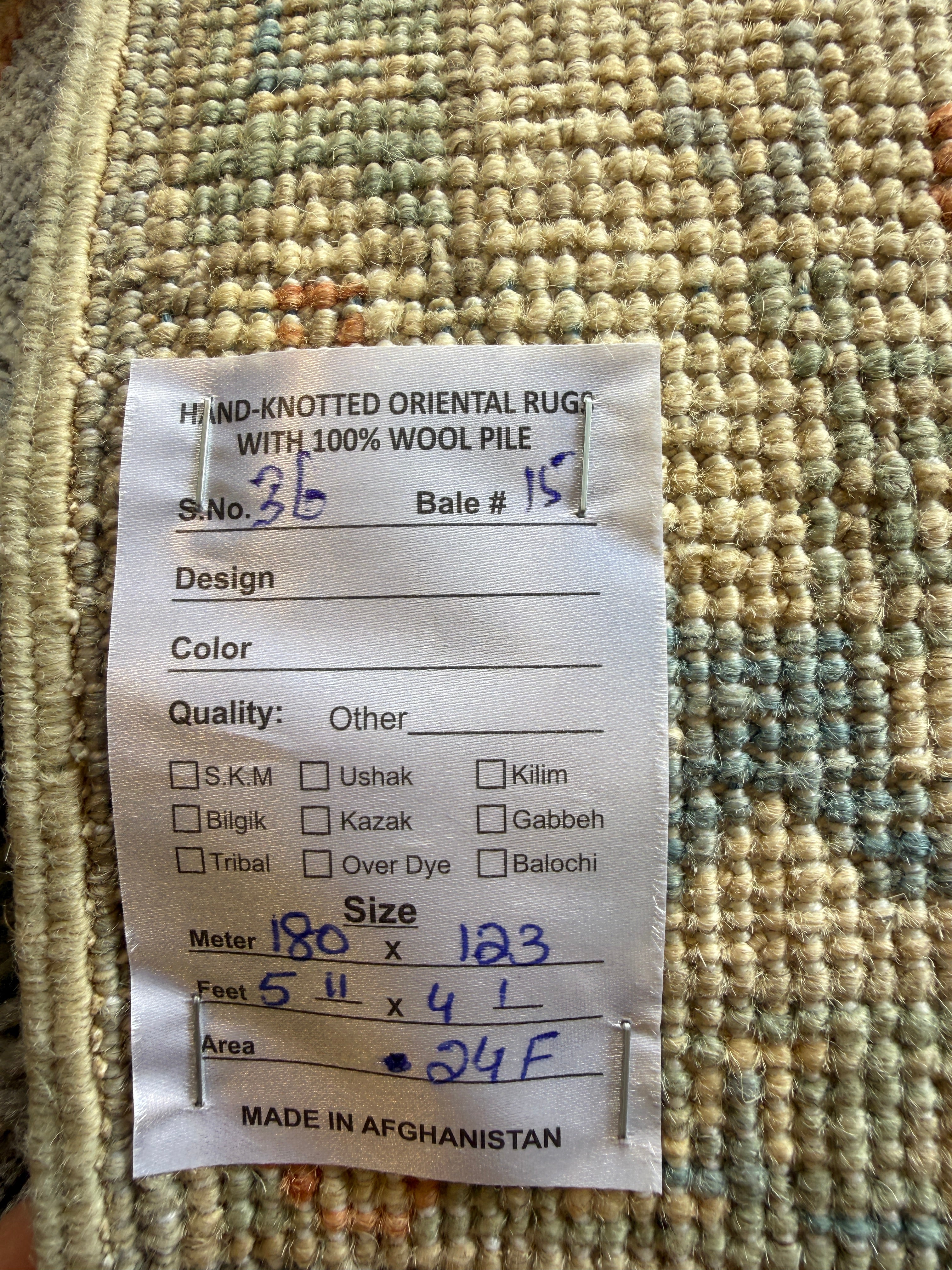 Nurse Jenny 4.1x5.11 Blue Afghani Whitewashed Oushak