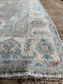Hazel Graye 4x5.11 Grey & Blue Afghani Whitewashed Oushak