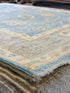 Melanie Fort 4.1x5.11 Blue Afghani Whitewashed Oushak