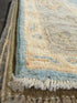Melanie Fort 4.1x5.11 Blue Afghani Whitewashed Oushak