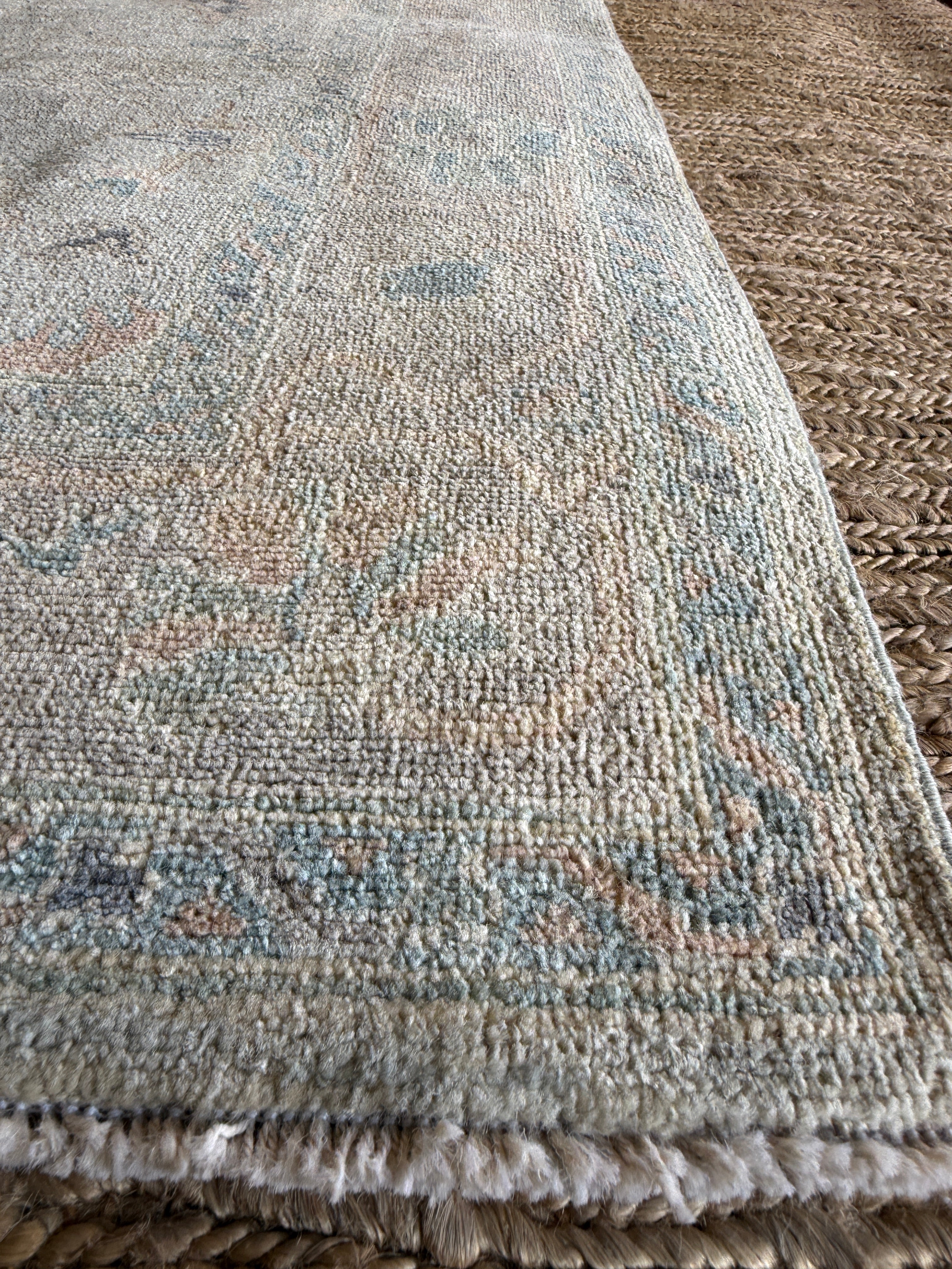 Susana Gibb 4x6 Blue Afghani Whitewashed Oushak