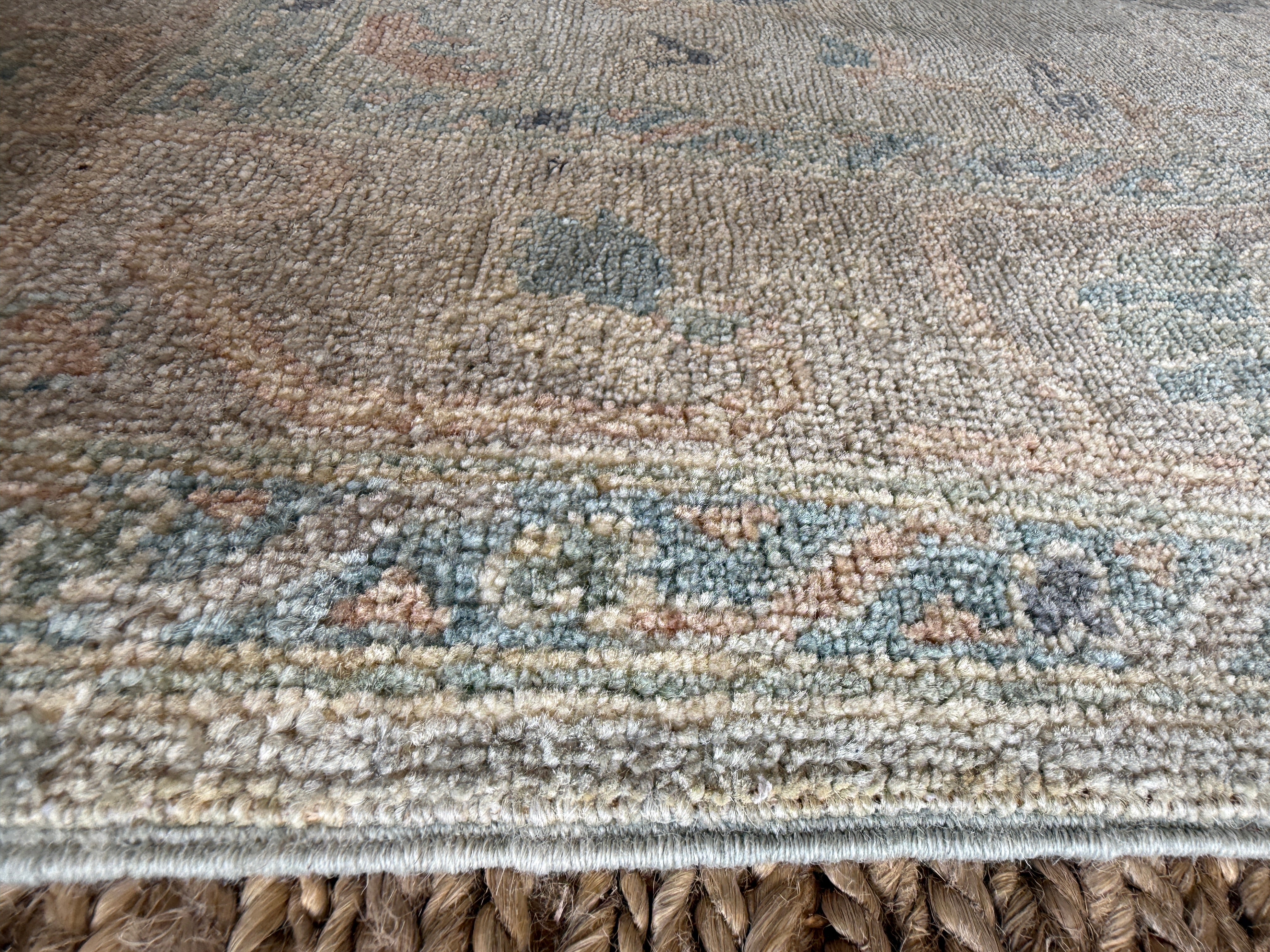 Susana Gibb 4x6 Blue Afghani Whitewashed Oushak