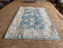 Daisy 3.11x5.11 Blue Afghani Whitewashed Oushak