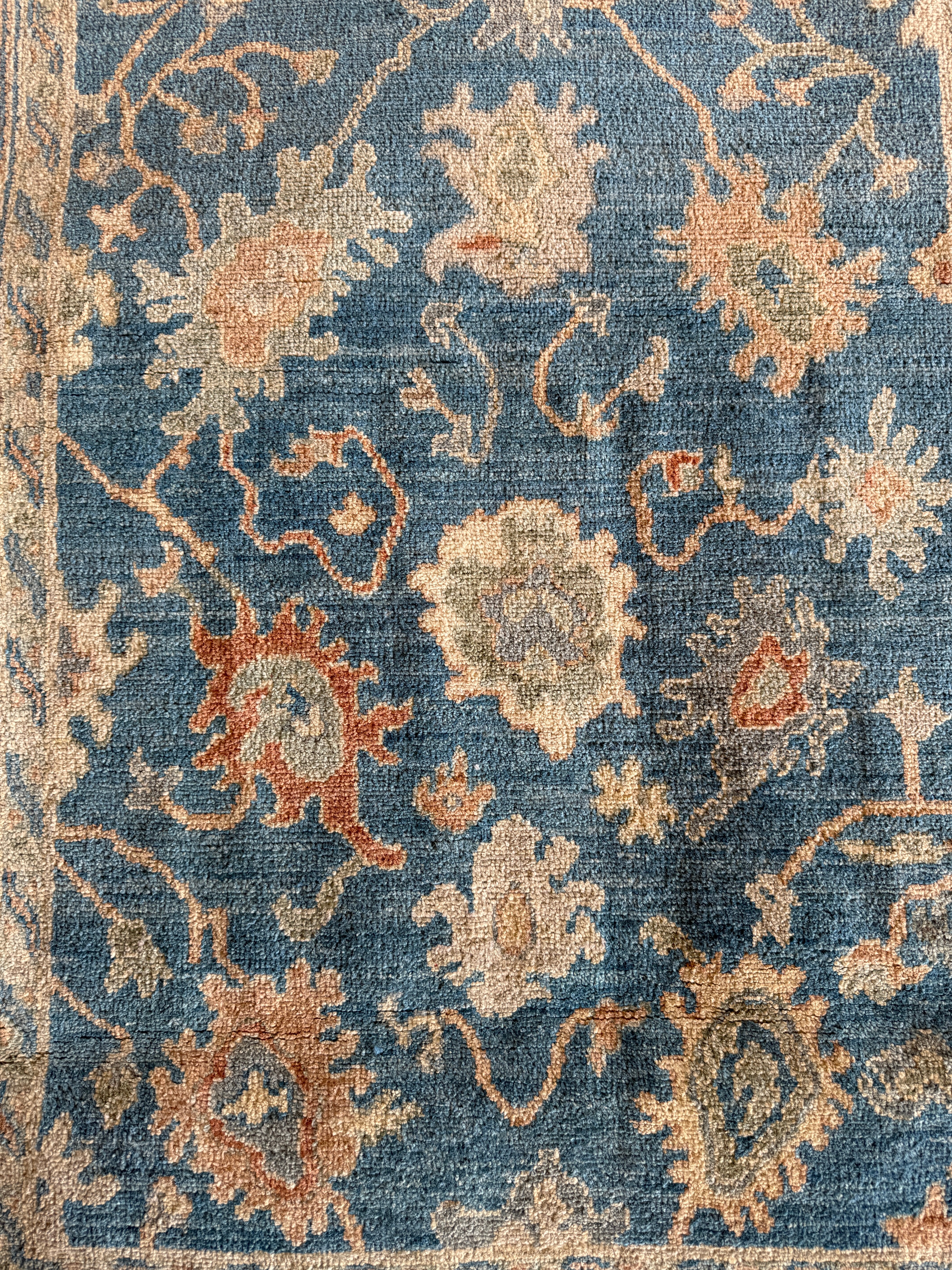 Daisy 3.11x5.11 Blue Afghani Whitewashed Oushak