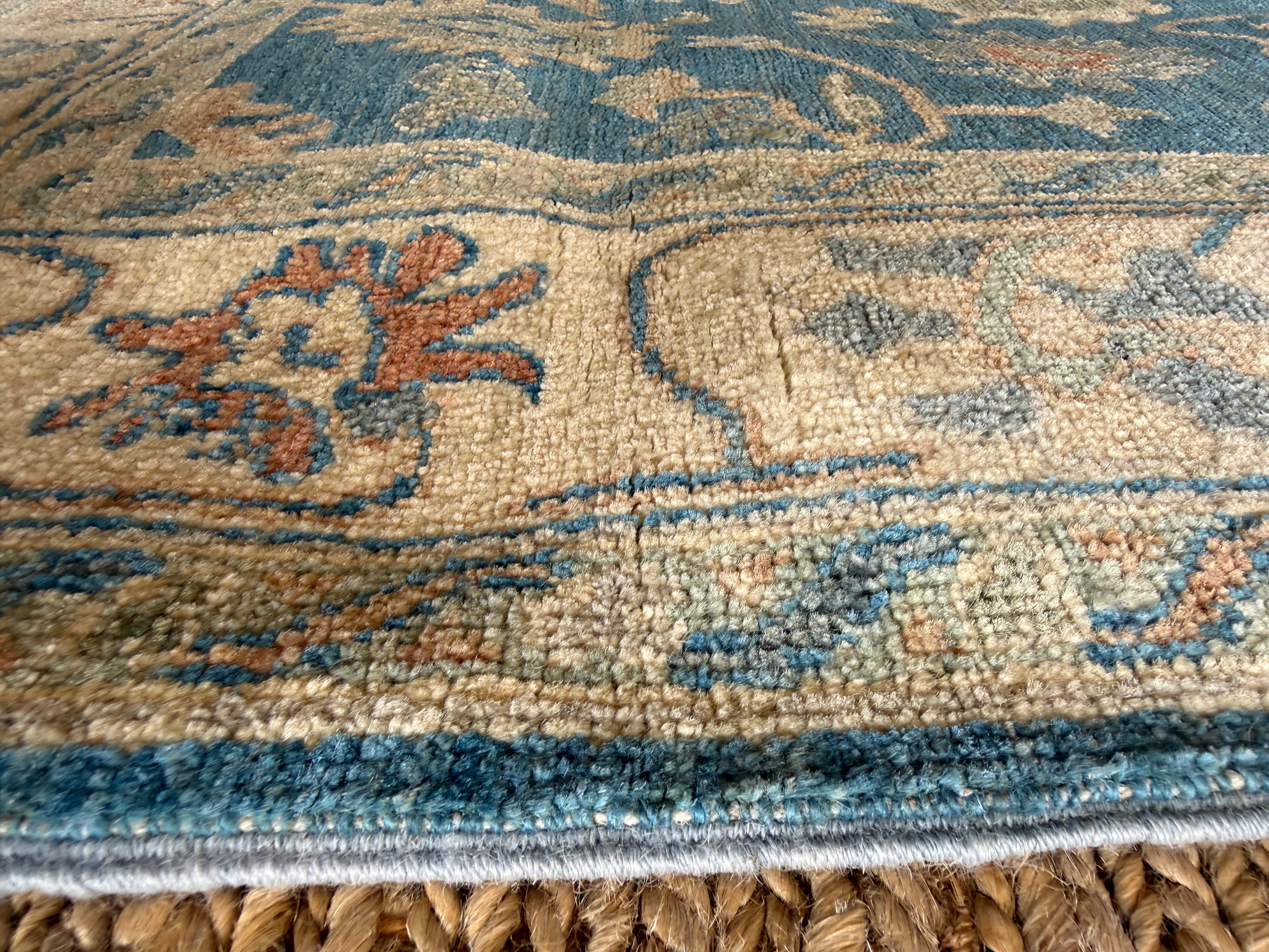 Daisy 3.11x5.11 Blue Afghani Whitewashed Oushak