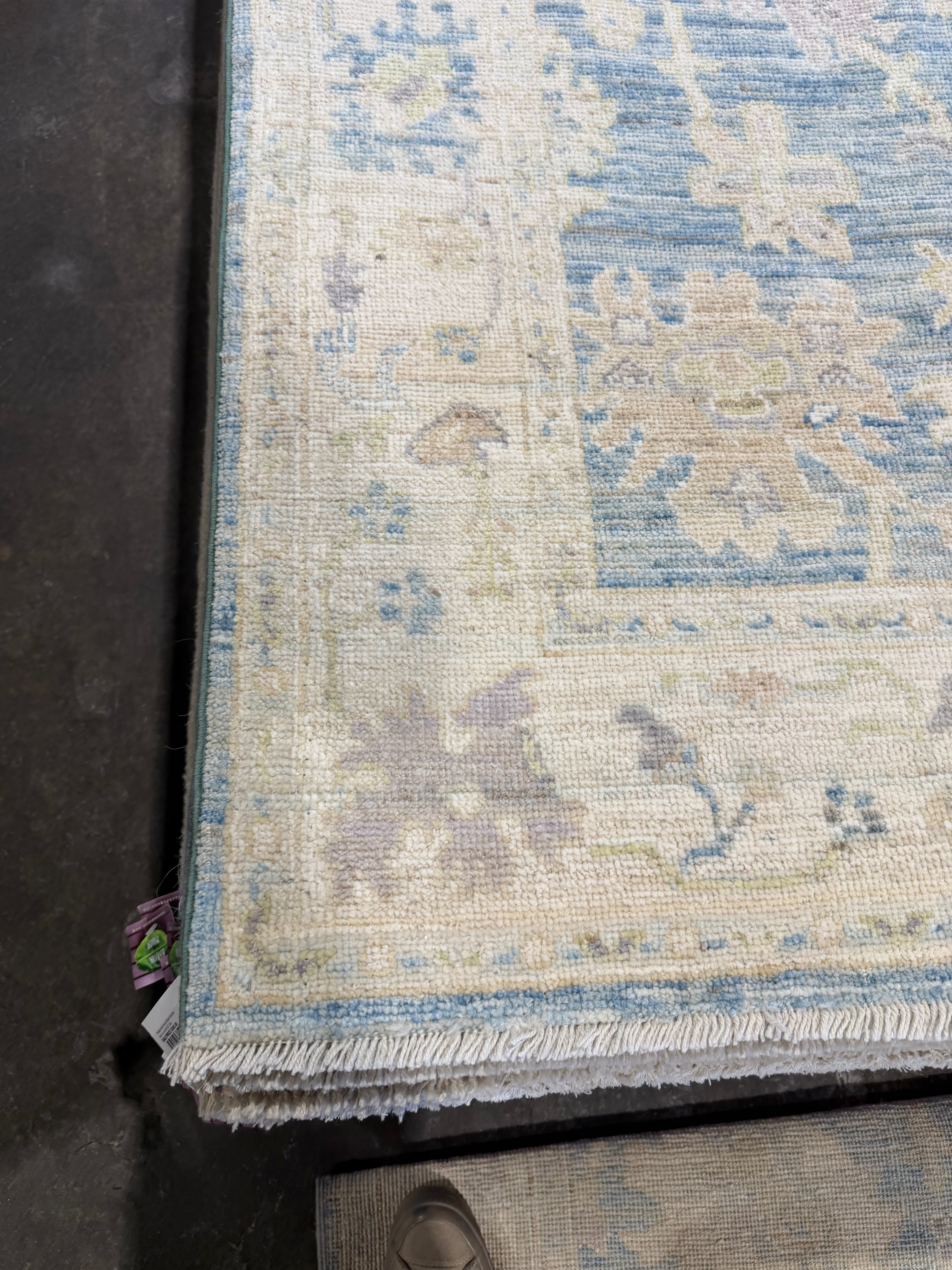 Alix Bénézech 4x6.1 Blue Afghani Whitewashed Oushak