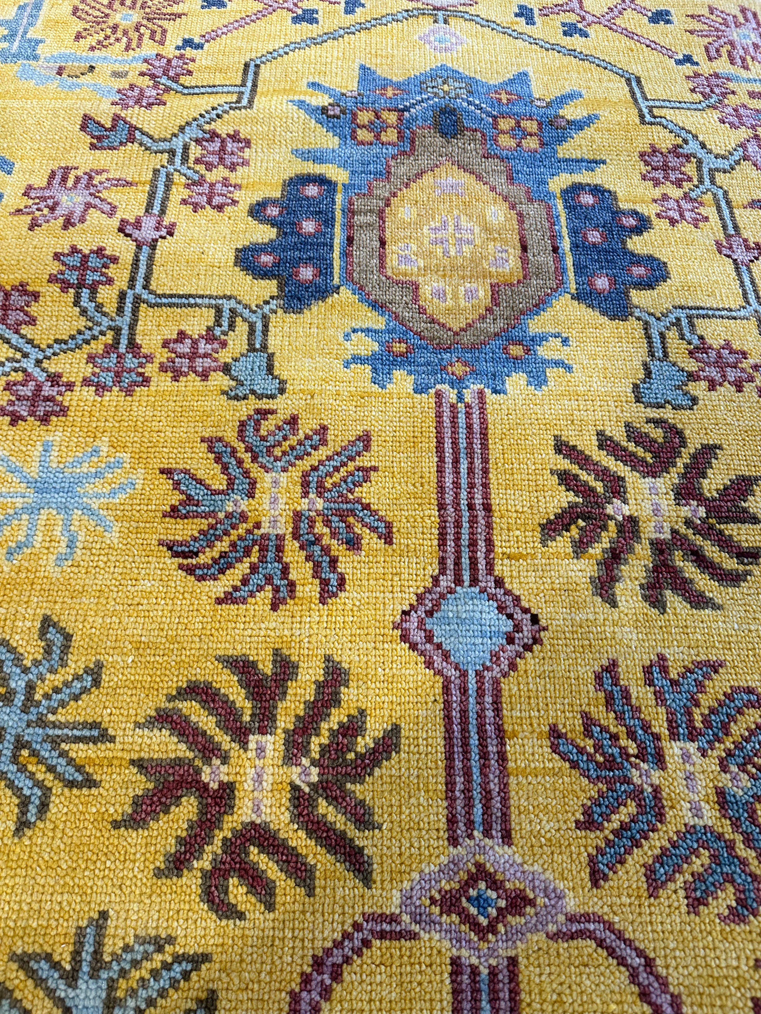 Alexa Demie 9x12 Yellow Hand-Knotted Oushak