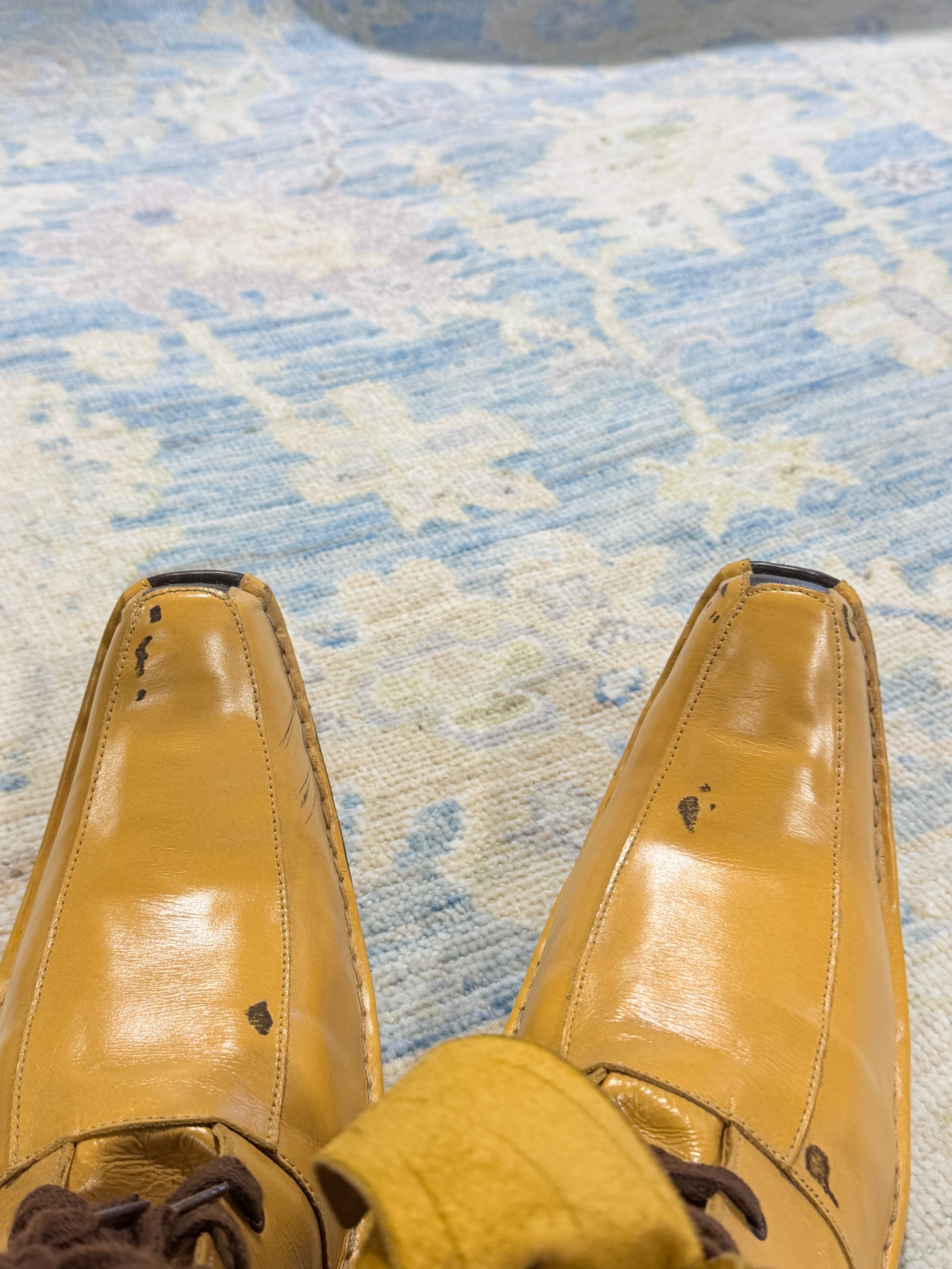 Alix Bénézech 4x6.1 Blue Afghani Whitewashed Oushak