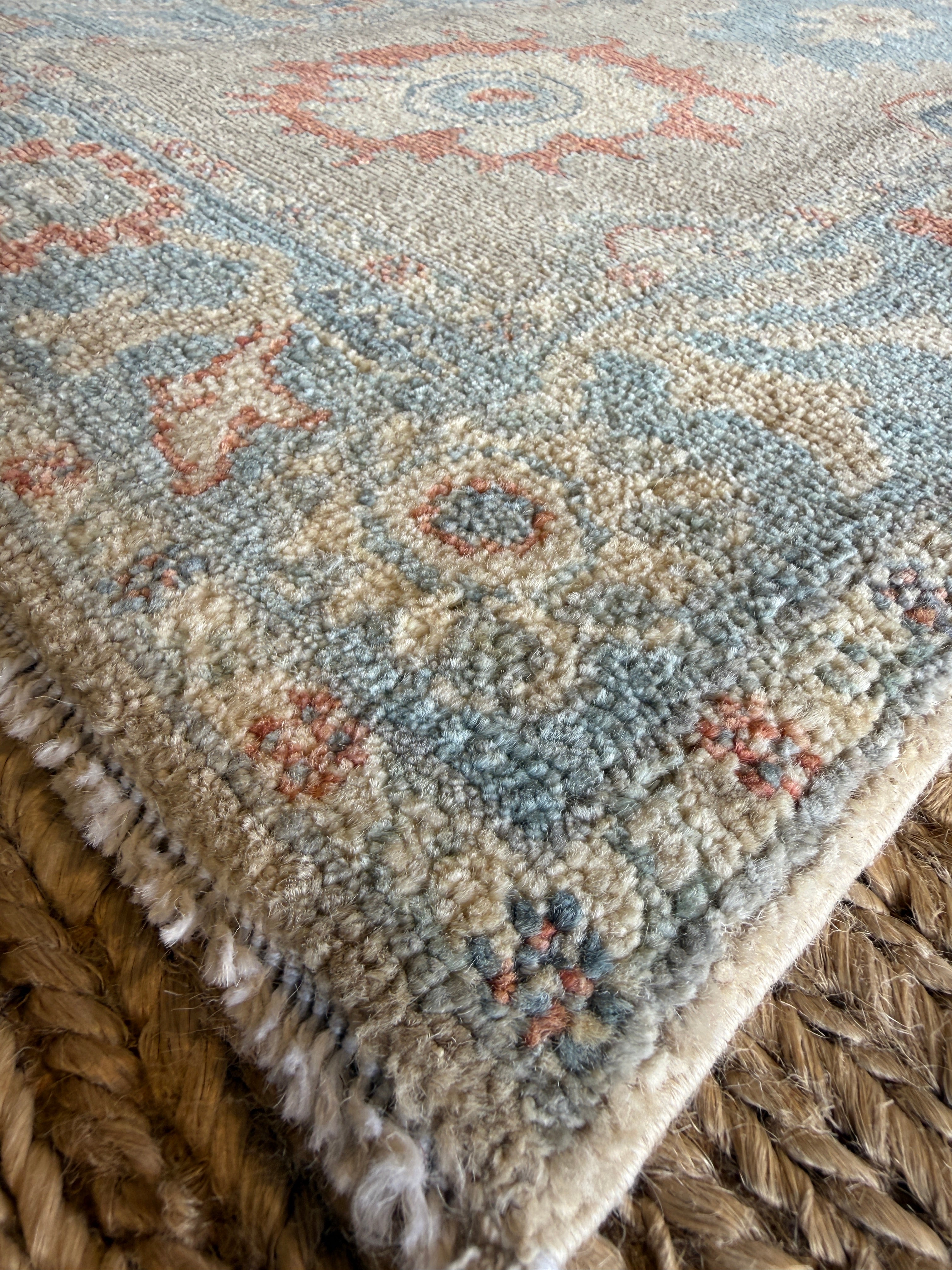 Nala Doueihy 2x4 Blue Afghani Whitewashed Oushak