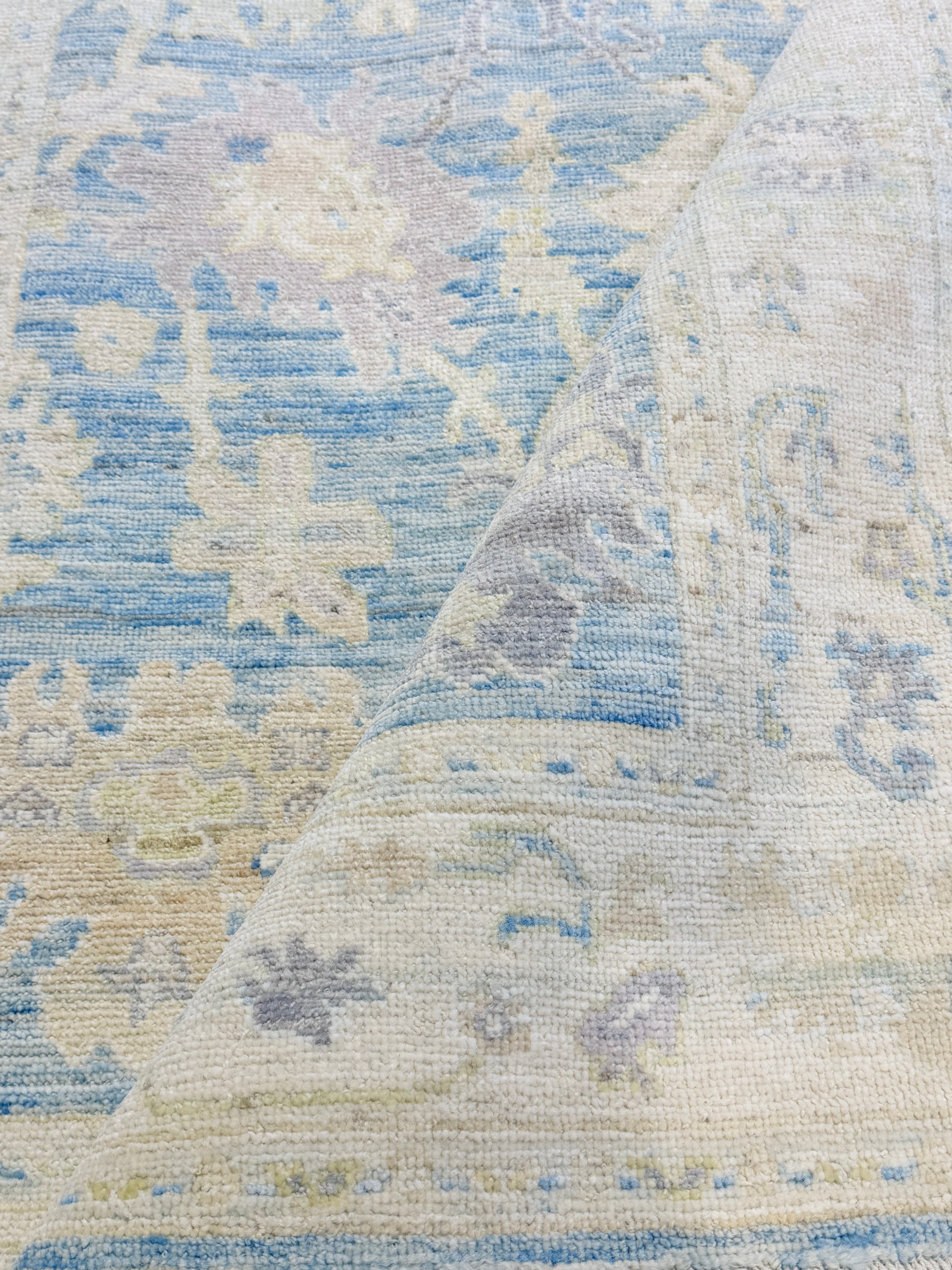 Alix Bénézech 4x6.1 Blue Afghani Whitewashed Oushak