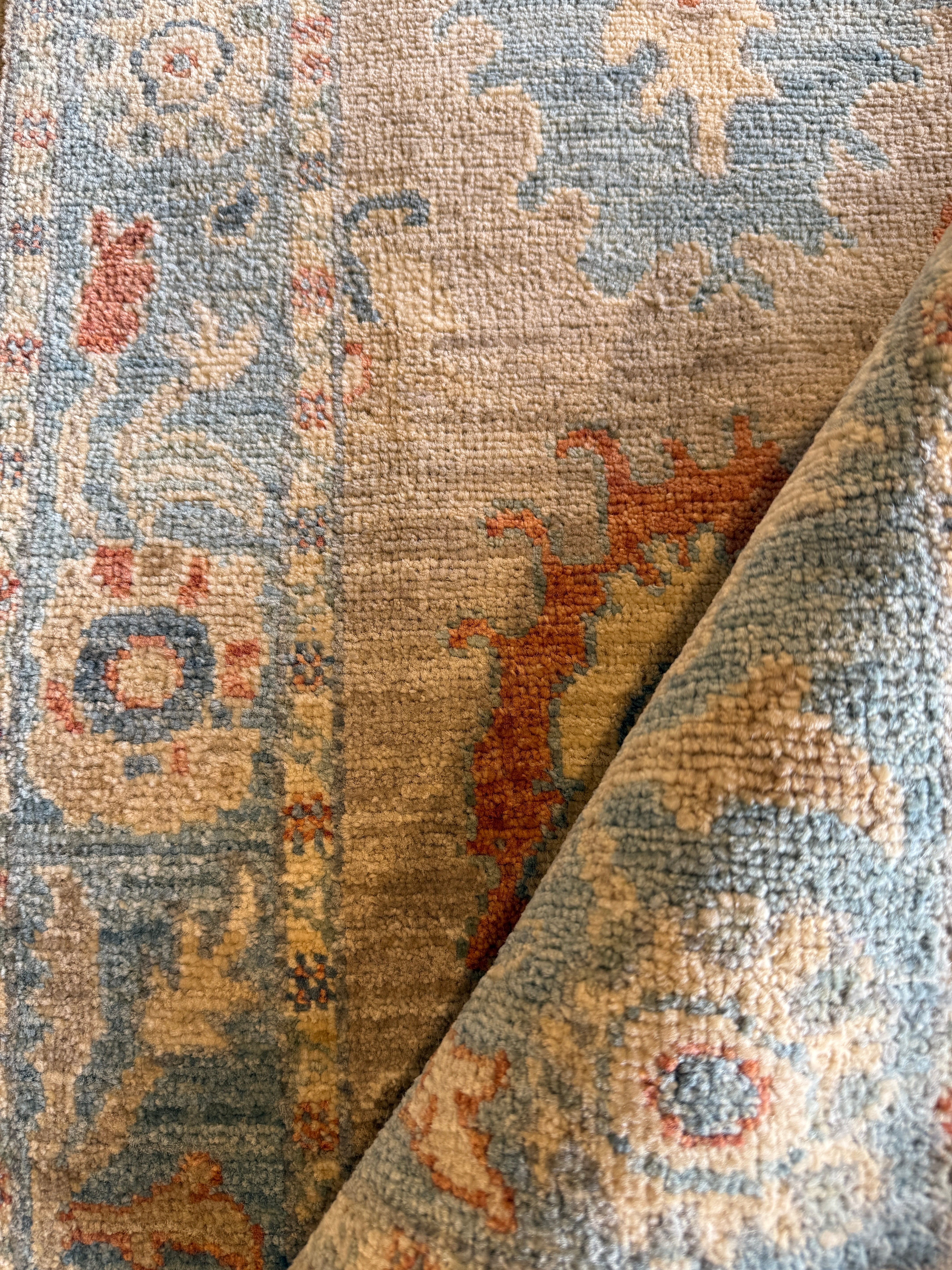 Nala Doueihy 2x4 Blue Afghani Whitewashed Oushak