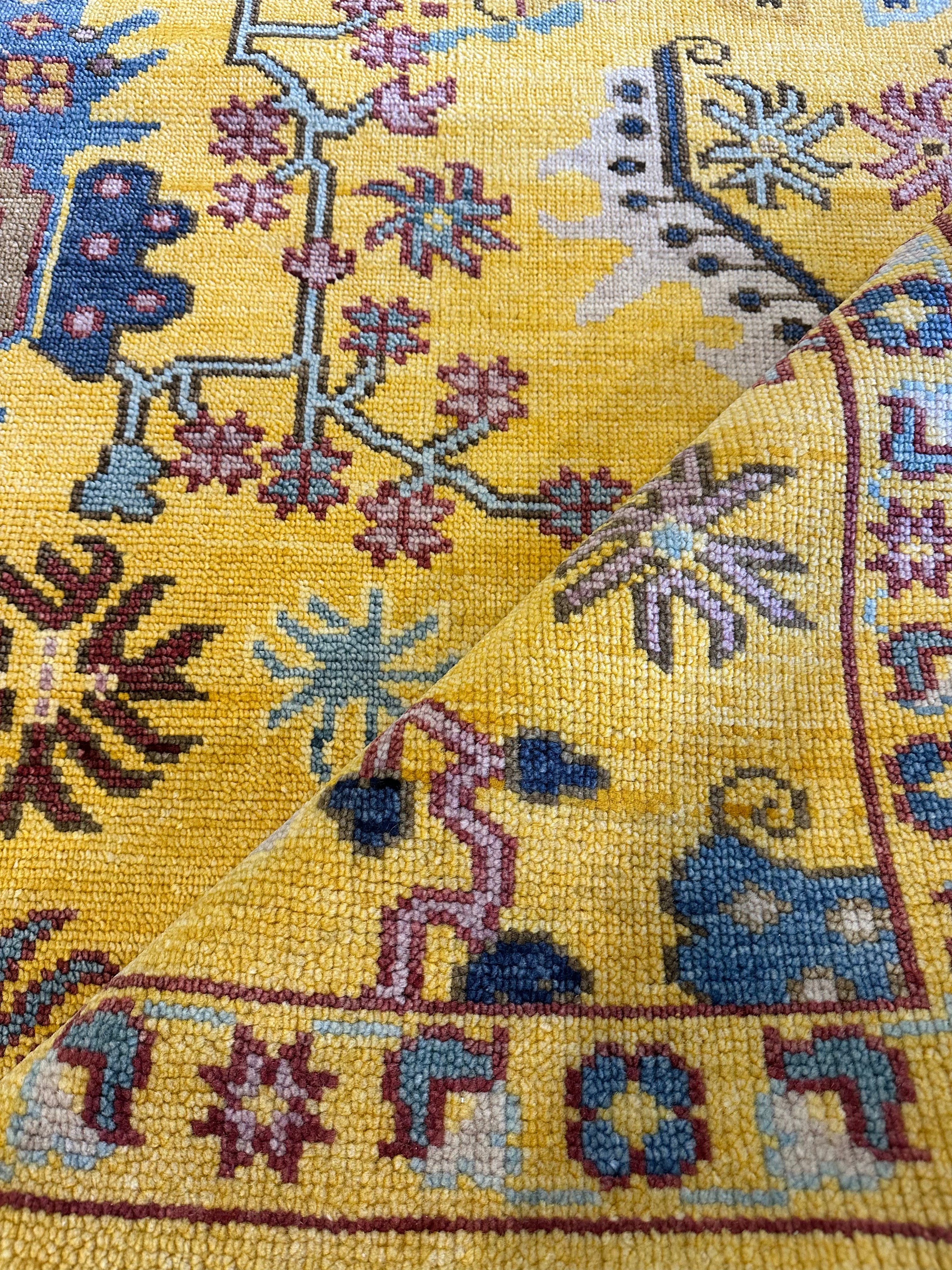 Alexa Demie 9x12 Yellow Hand-Knotted Oushak