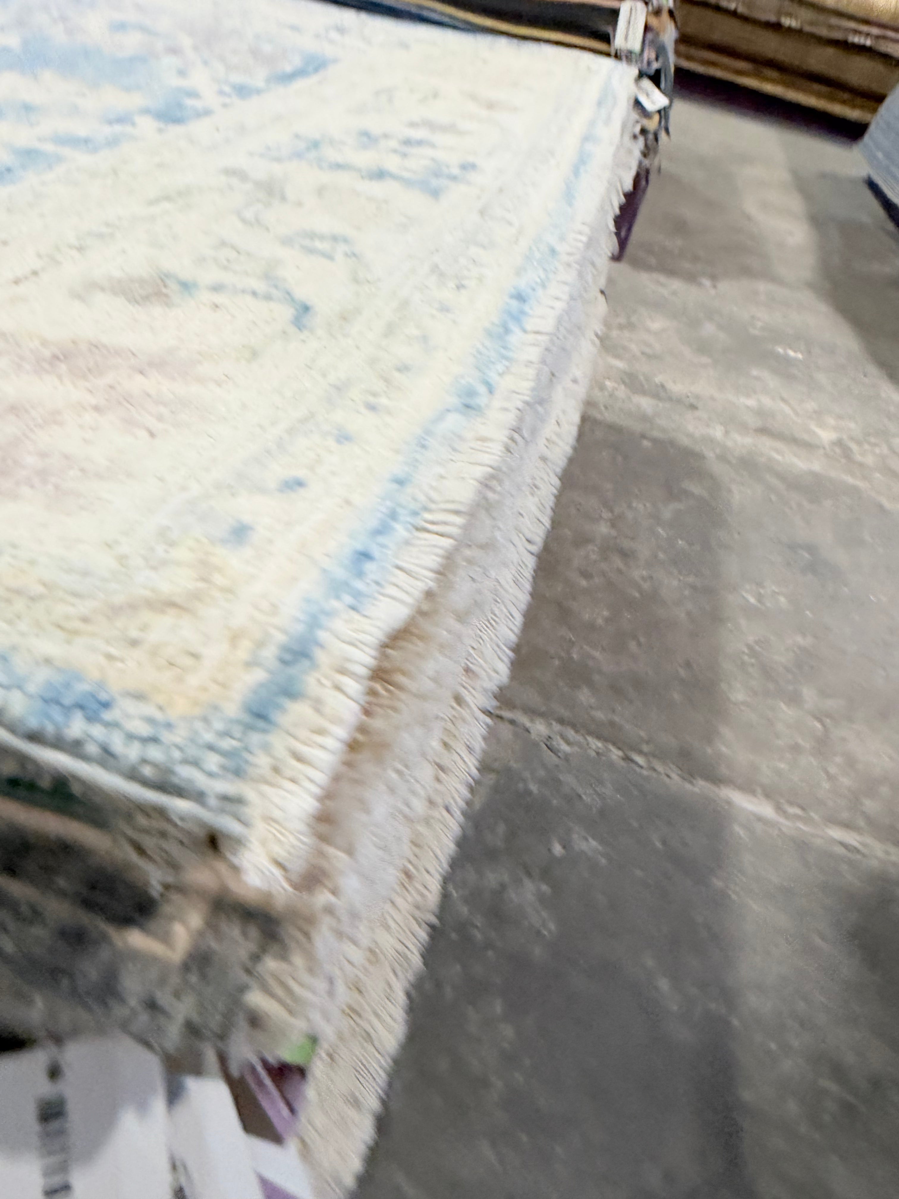 Édith Le Merdy 3.10x6.3 Blue Afghani Whitewashed Oushak