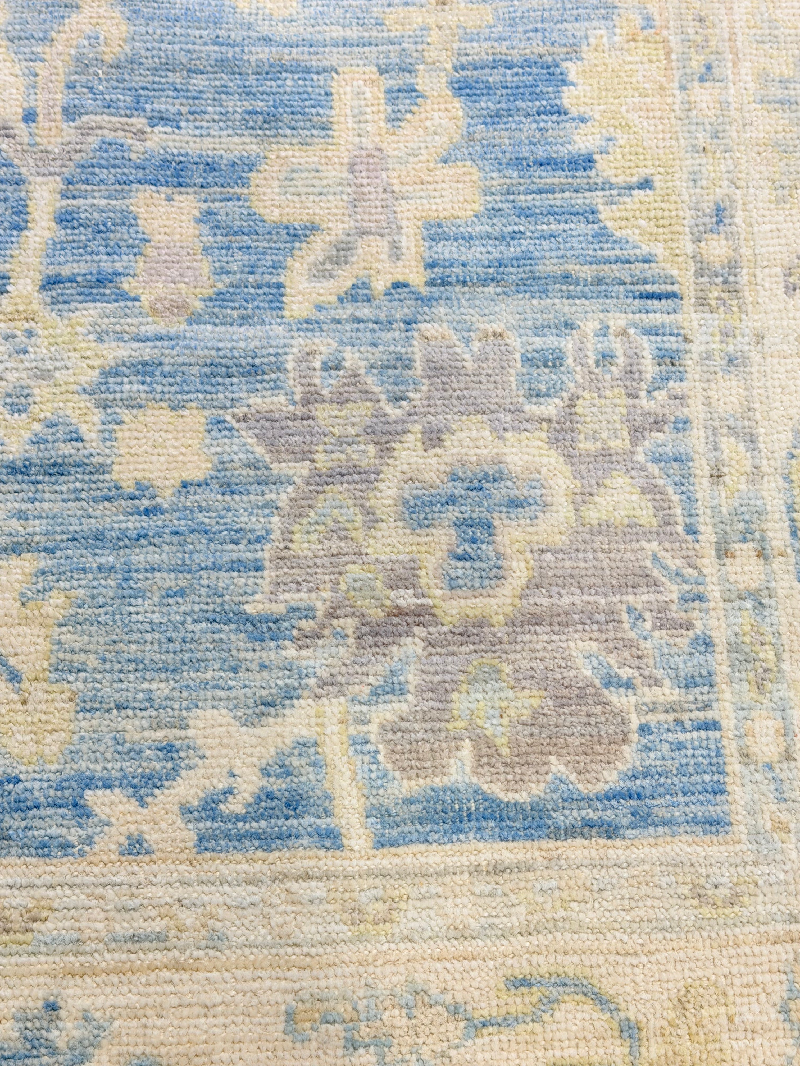 Édith Le Merdy 3.10x6.3 Blue Afghani Whitewashed Oushak