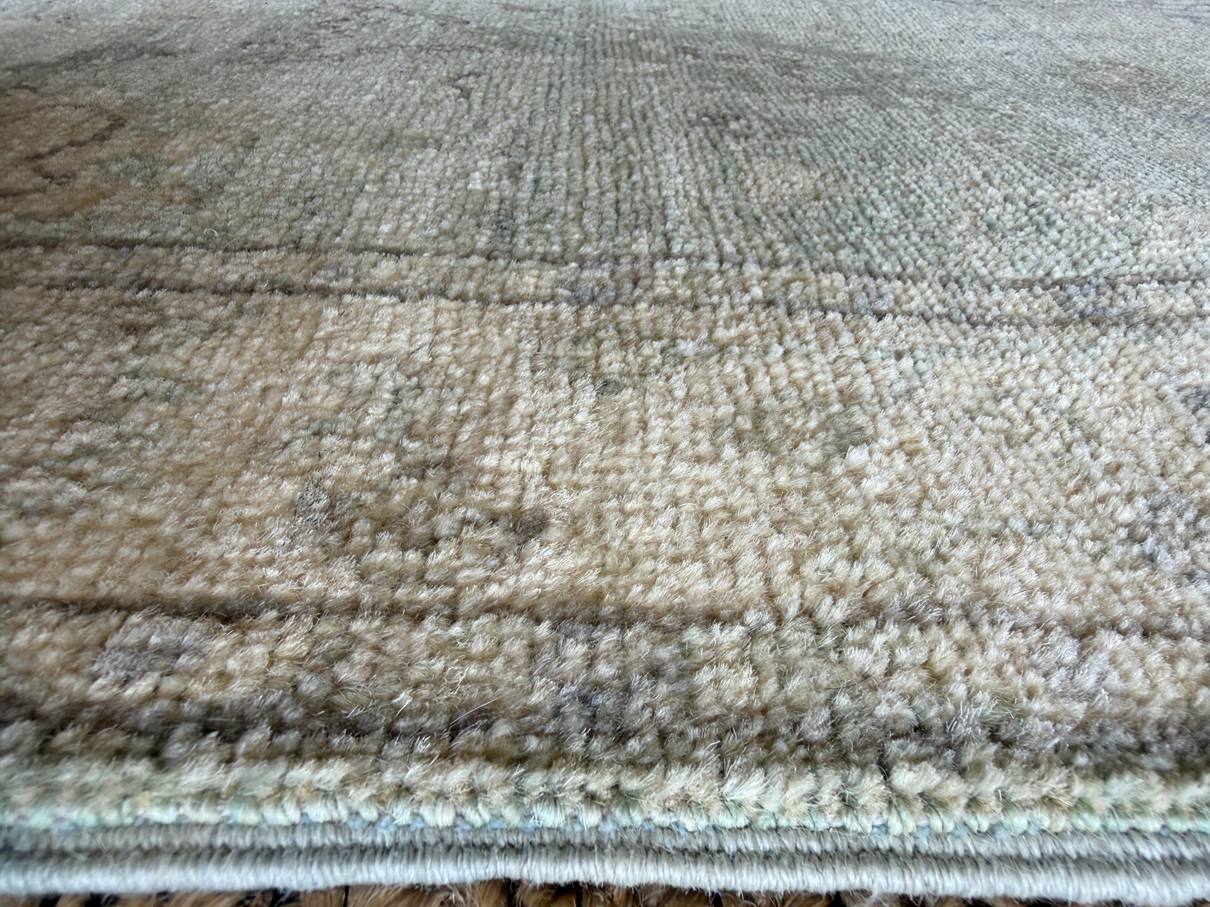 Nora Winer 2.7x7.10 Light Green Afghani Whitewashed Oushak Runner