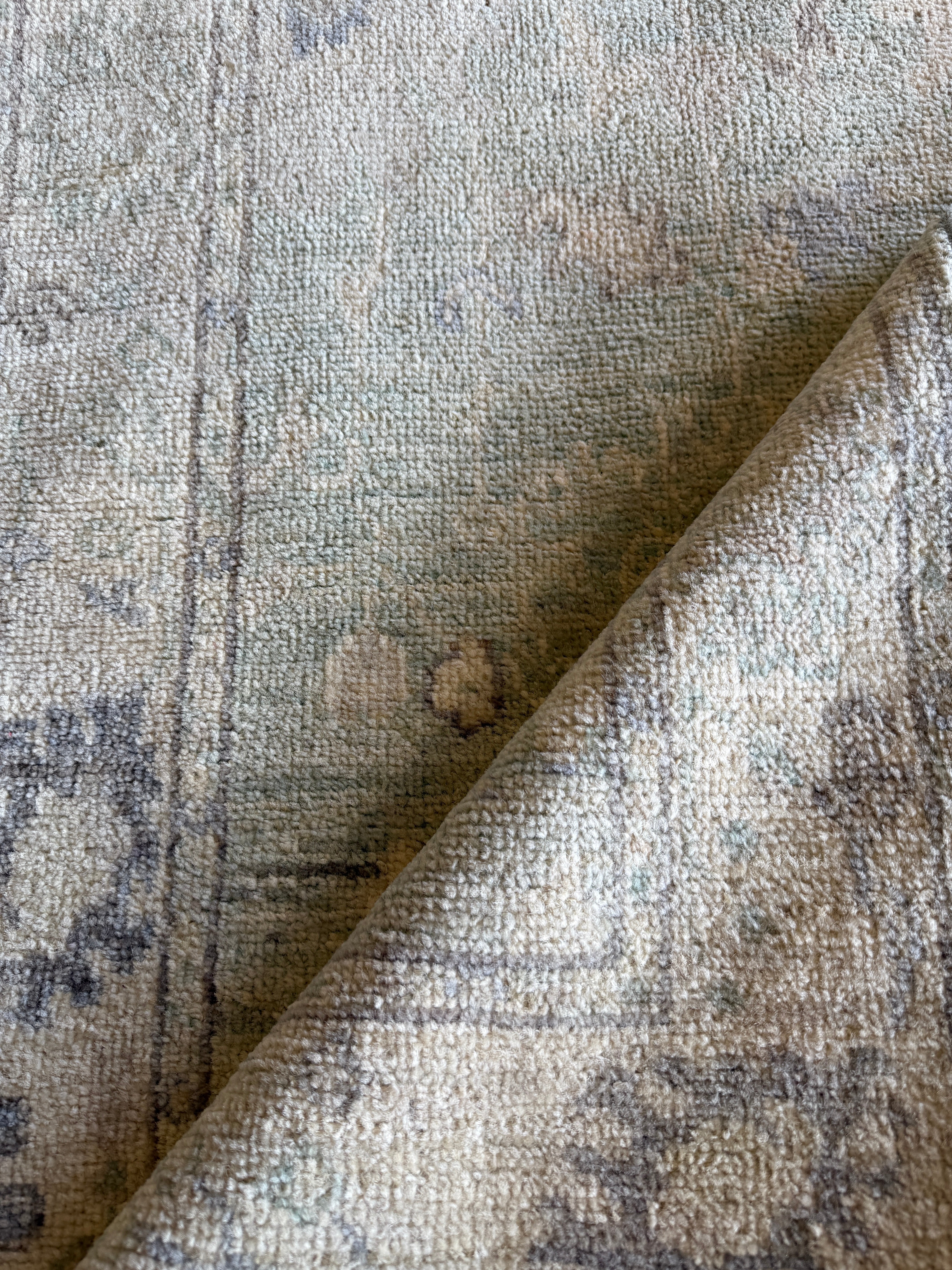 Nora Winer 2.7x7.10 Light Green Afghani Whitewashed Oushak Runner