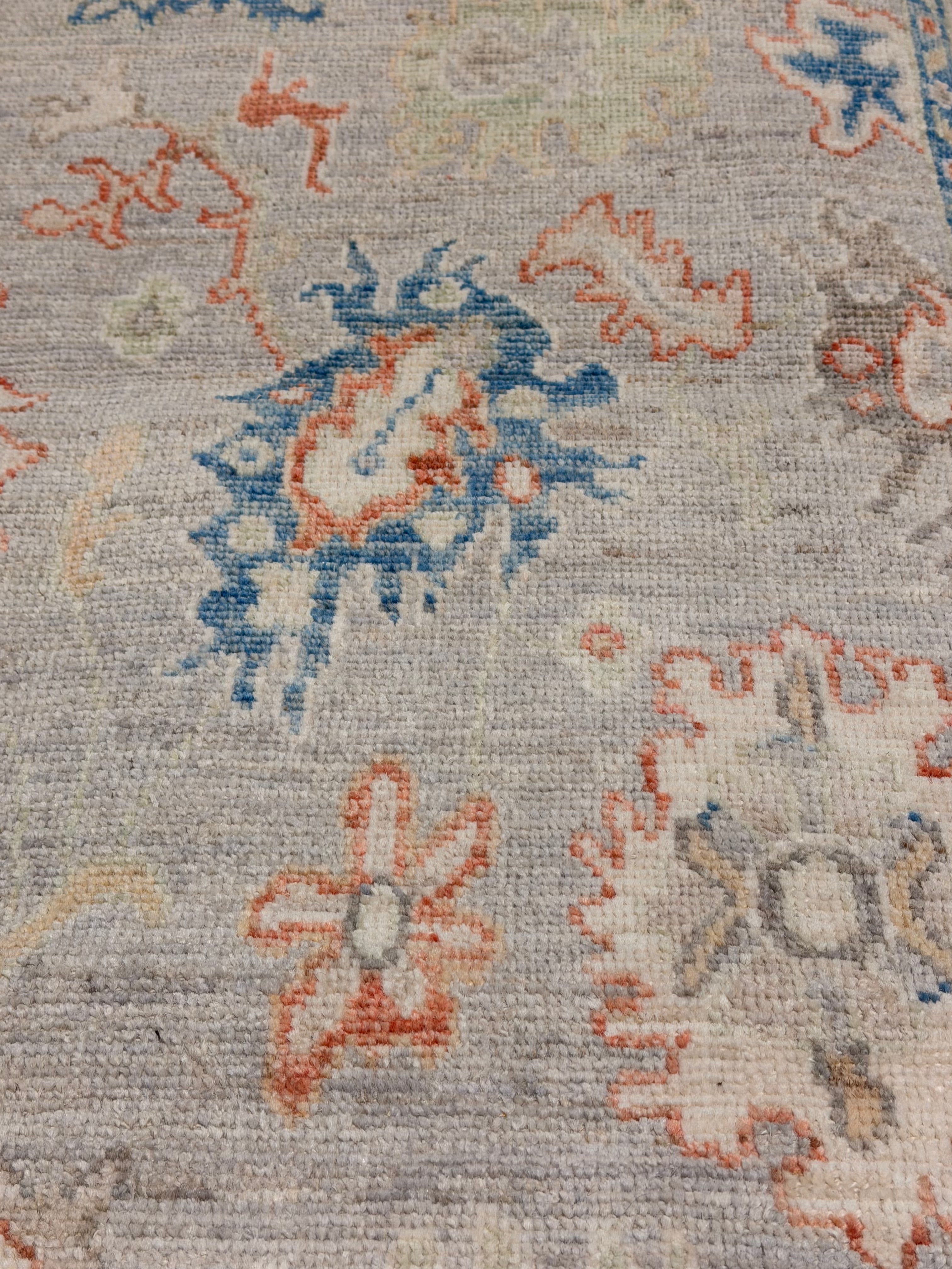 Kate Walsh 3.10x6 Blue Afghani Whitewashed Oushak