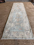 Maddie Mooregan 2.7x9.4 Blue Afghani Whitewashed Oushak Runner