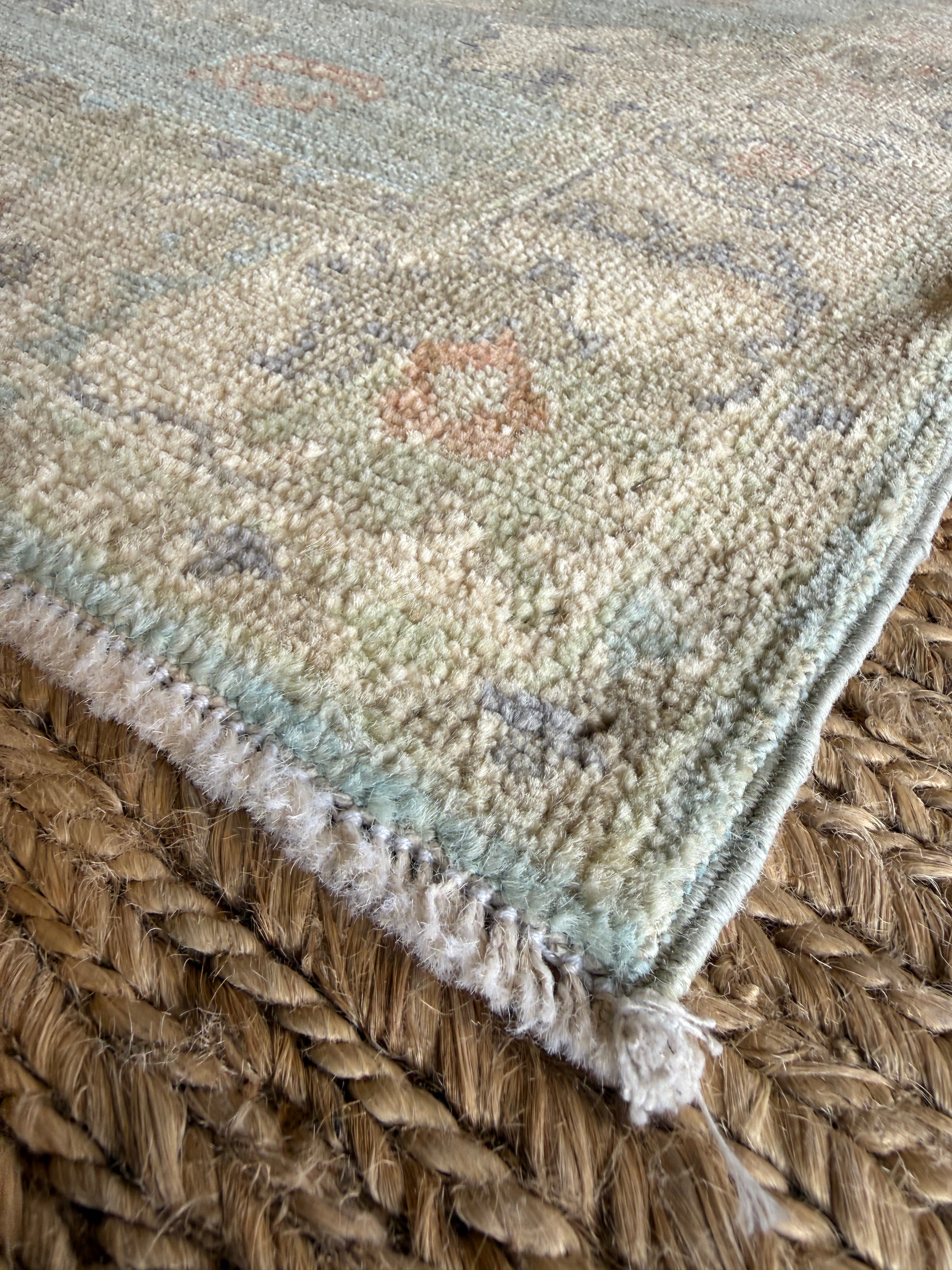 Maddie Mooregan 2.7x9.4 Blue Afghani Whitewashed Oushak Runner