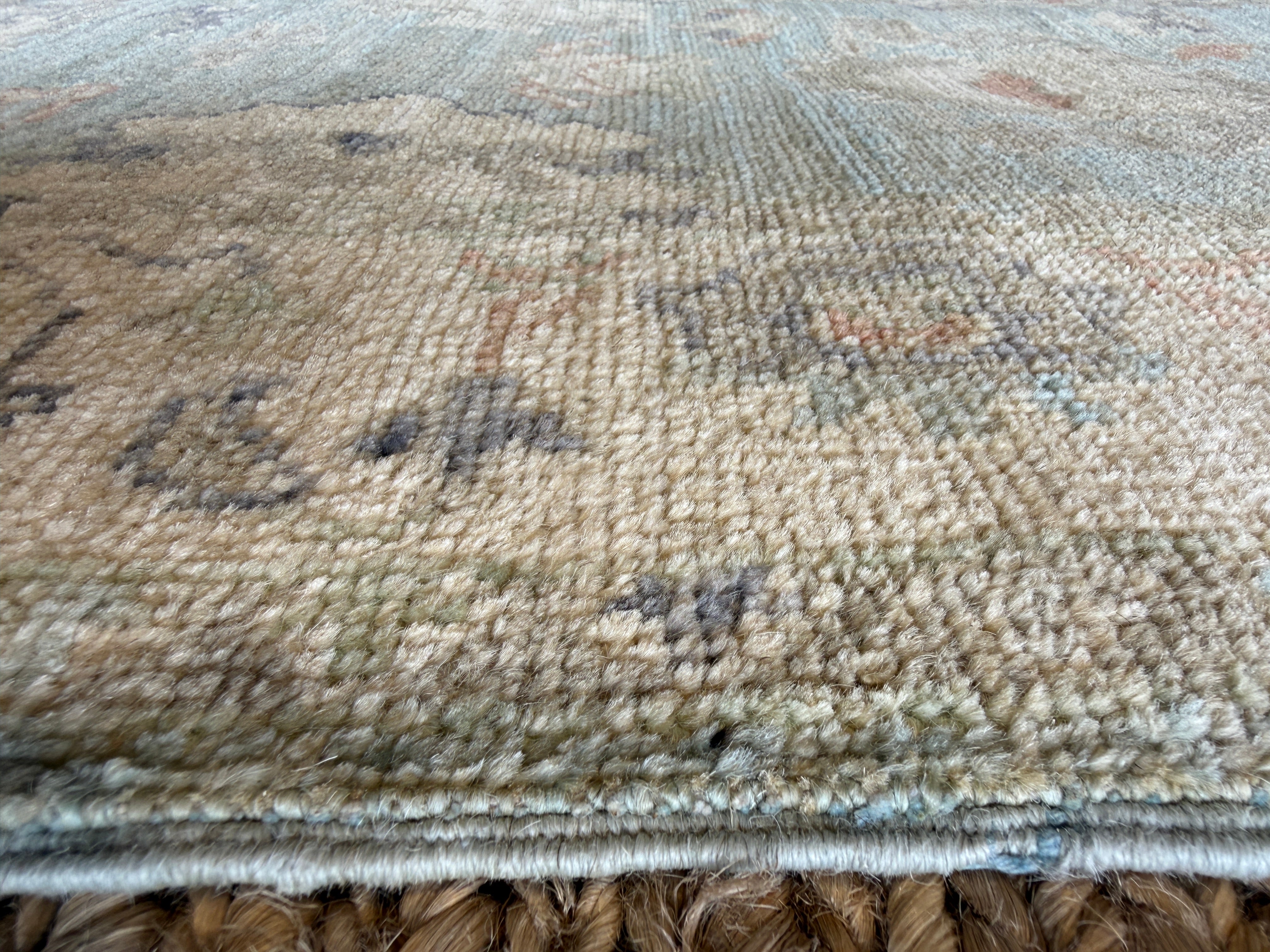 Maddie Mooregan 2.7x9.4 Blue Afghani Whitewashed Oushak Runner