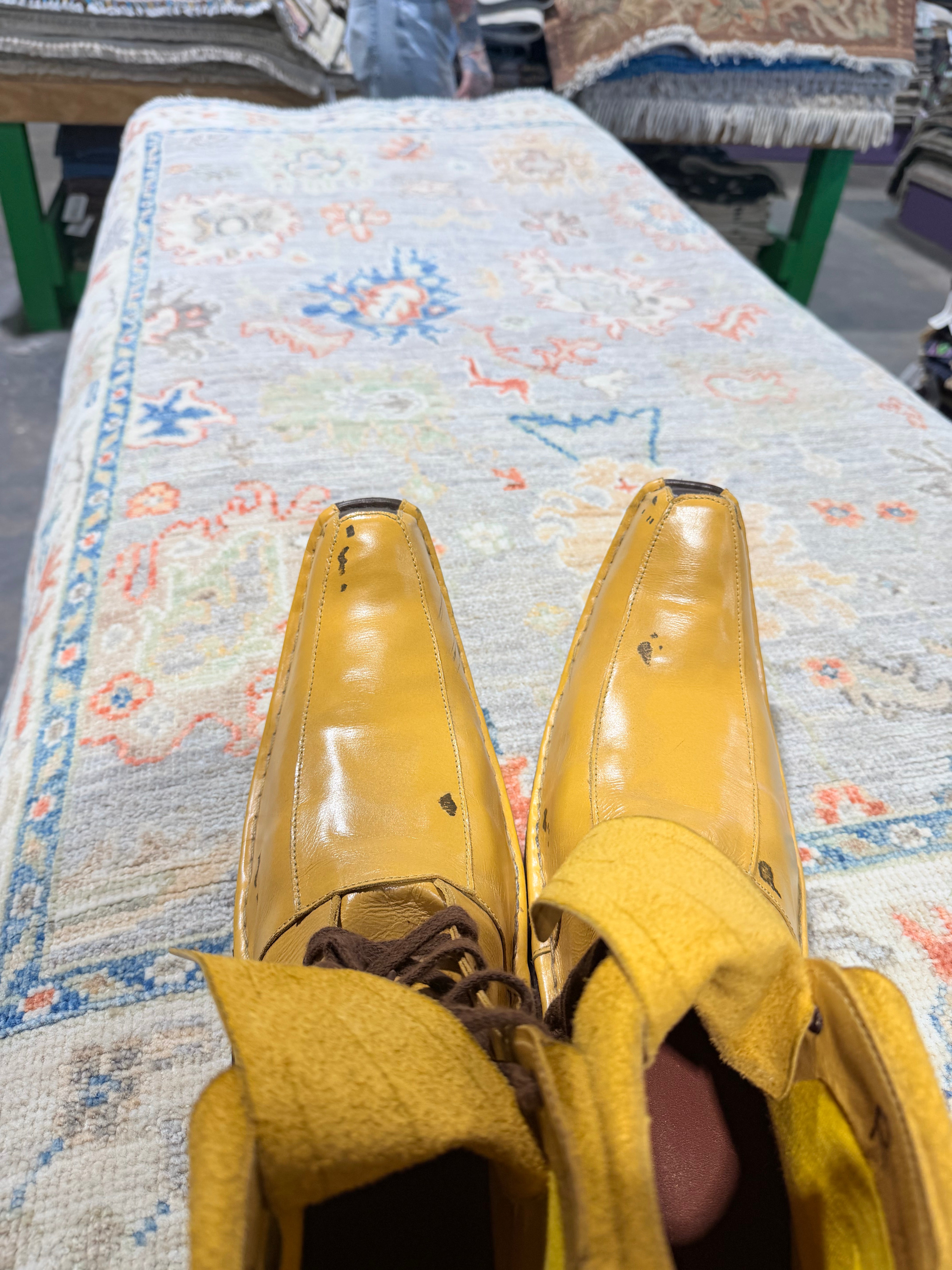 Kate Walsh 3.10x6 Blue Afghani Whitewashed Oushak