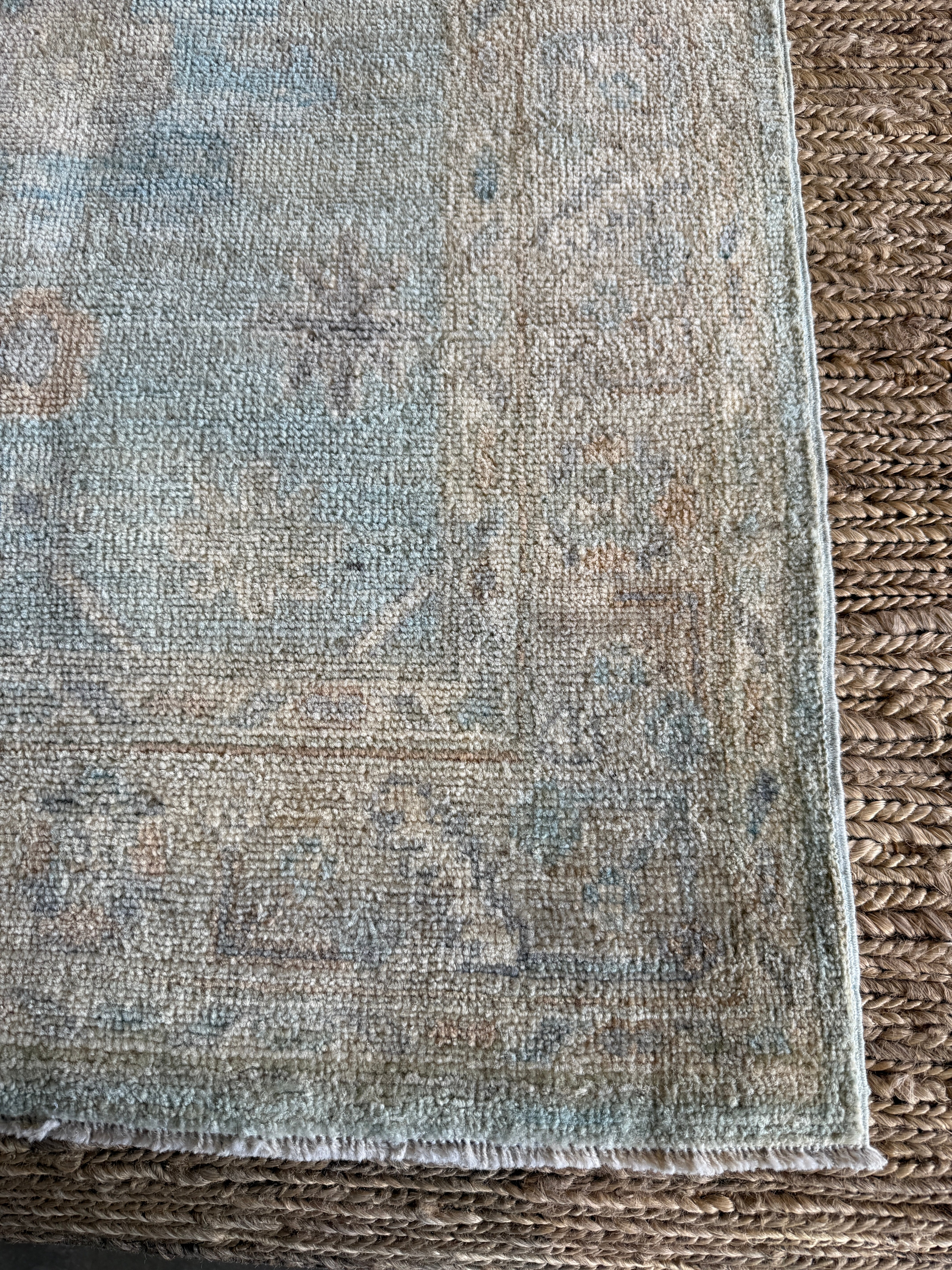 Michele Ammon 2.4x5.1 Blue Afghani Whitewashed Oushak