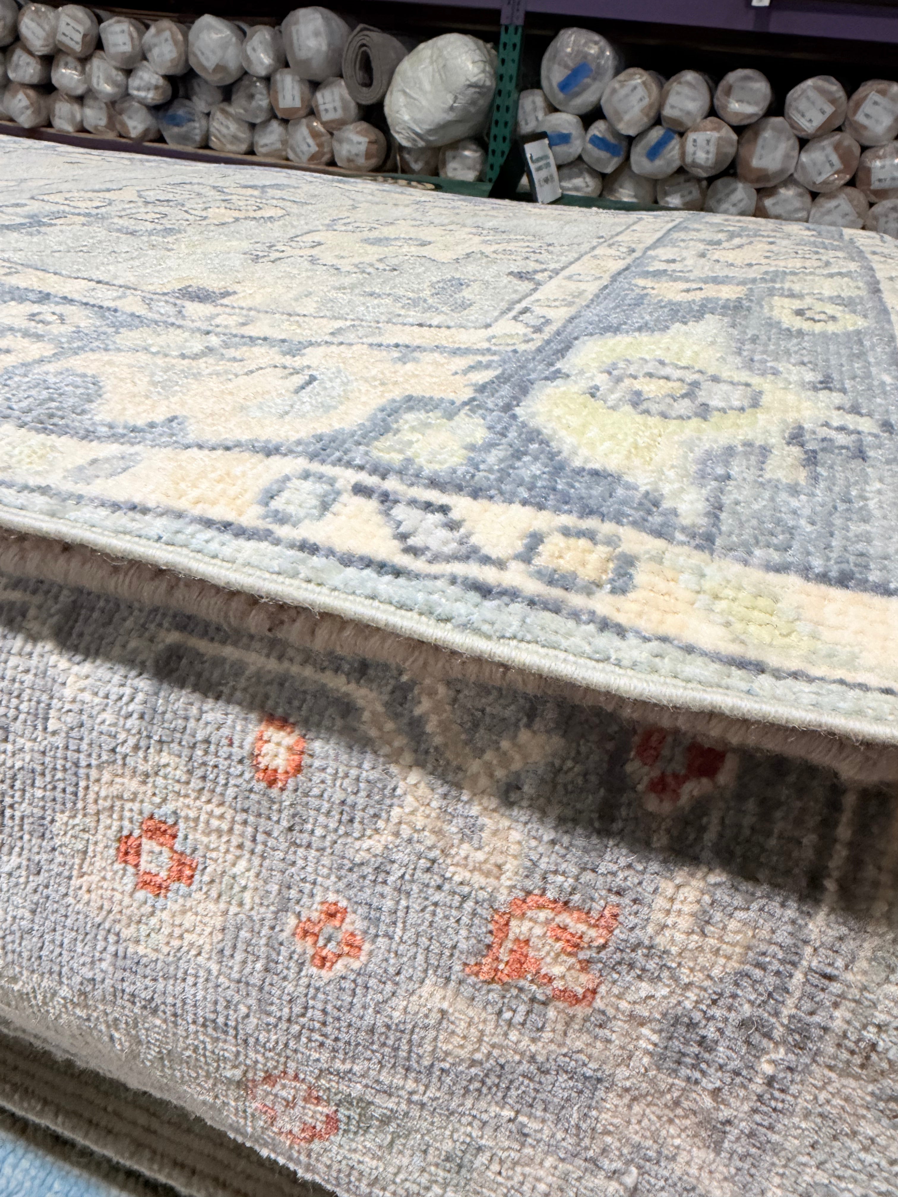 Ashley Park 2.11x11.10 Blue Afghani Whitewashed Oushak Runner