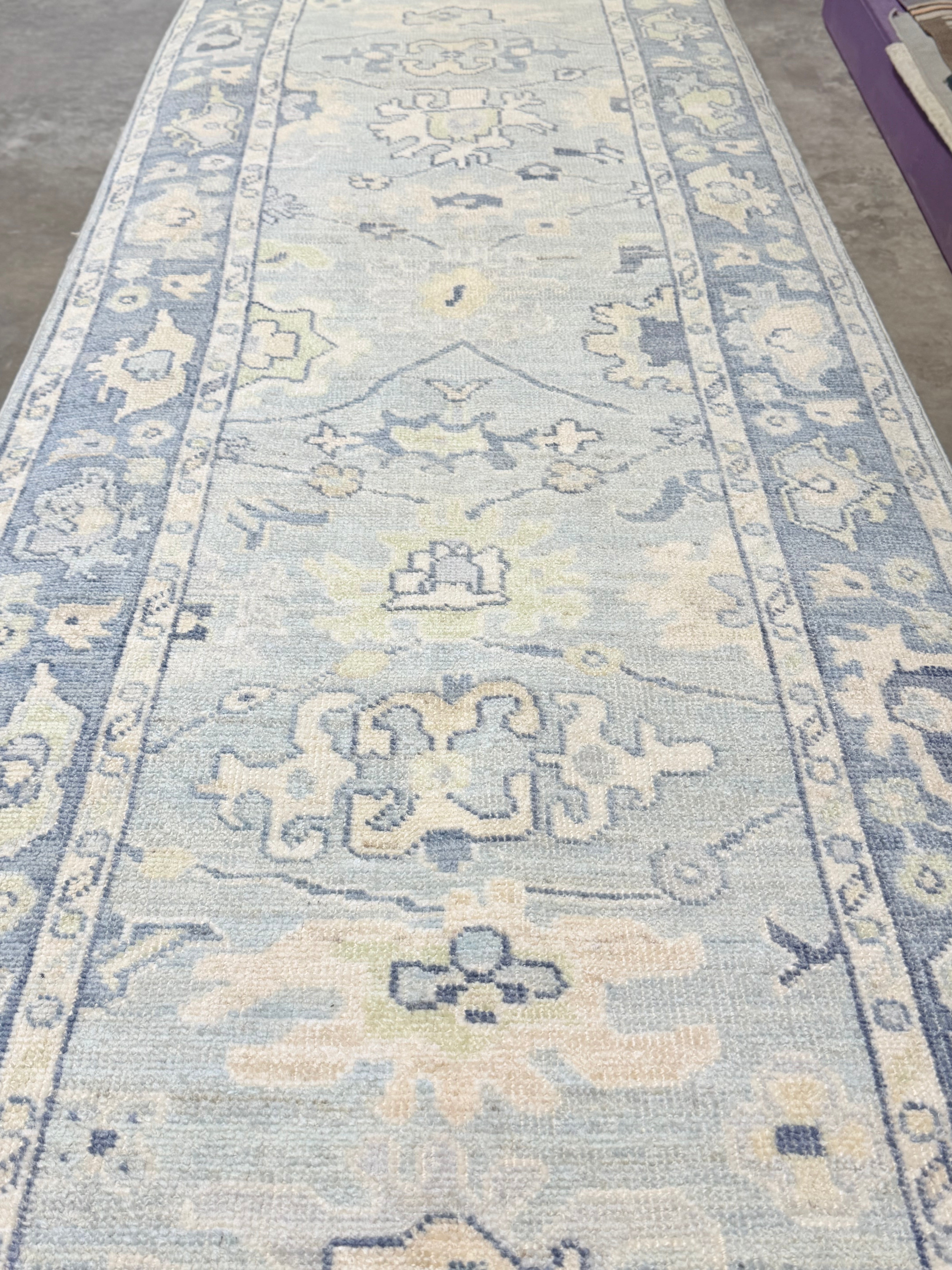 Ashley Park 2.11x11.10 Blue Afghani Whitewashed Oushak Runner