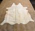 Solid Light Beige Large Cowhide Rug 5.8x7.3