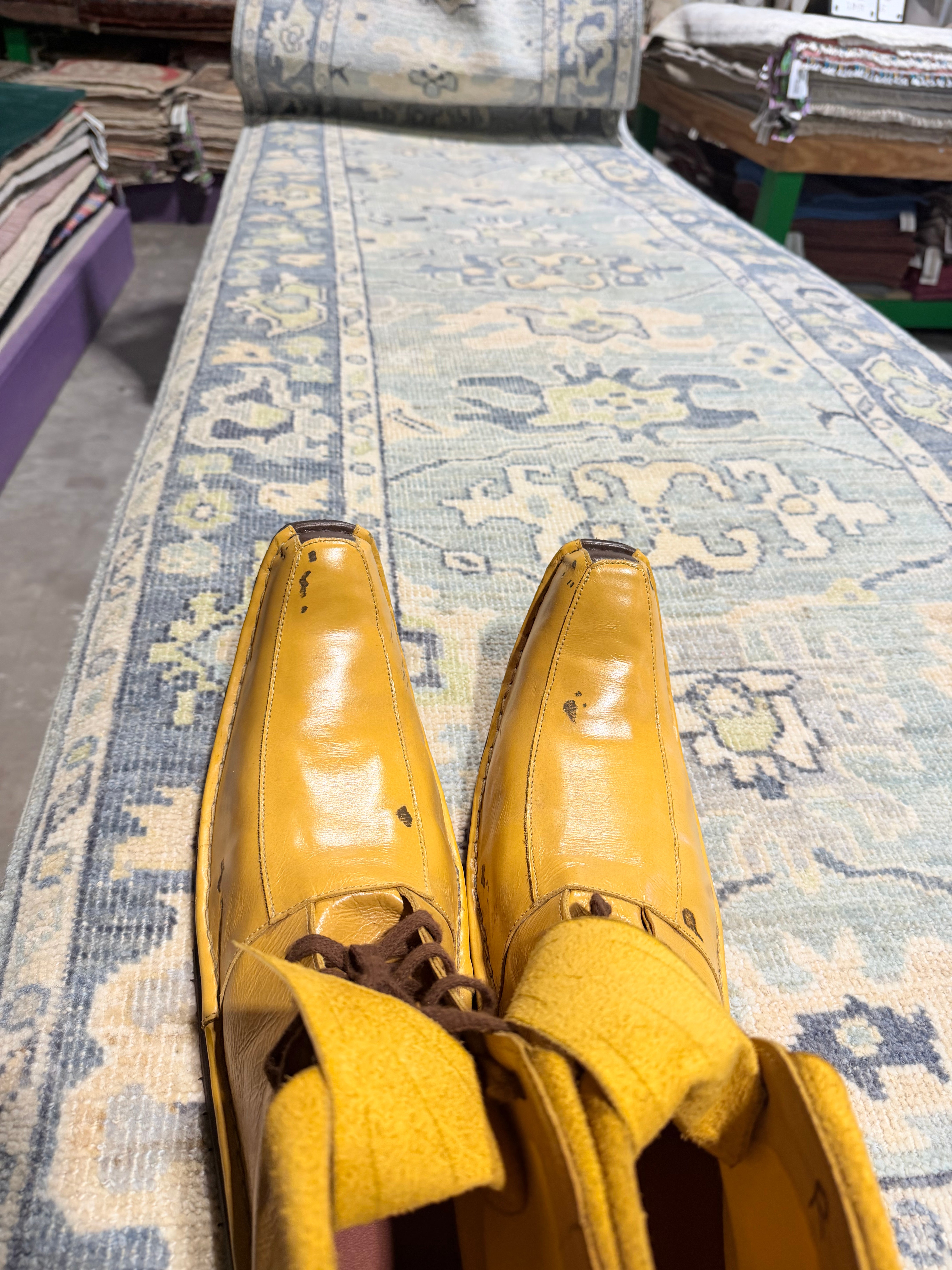 Ashley Park 2.11x11.10 Blue Afghani Whitewashed Oushak Runner