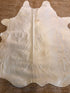 Solid Light Beige Large Cowhide Rug 5.8x7.3