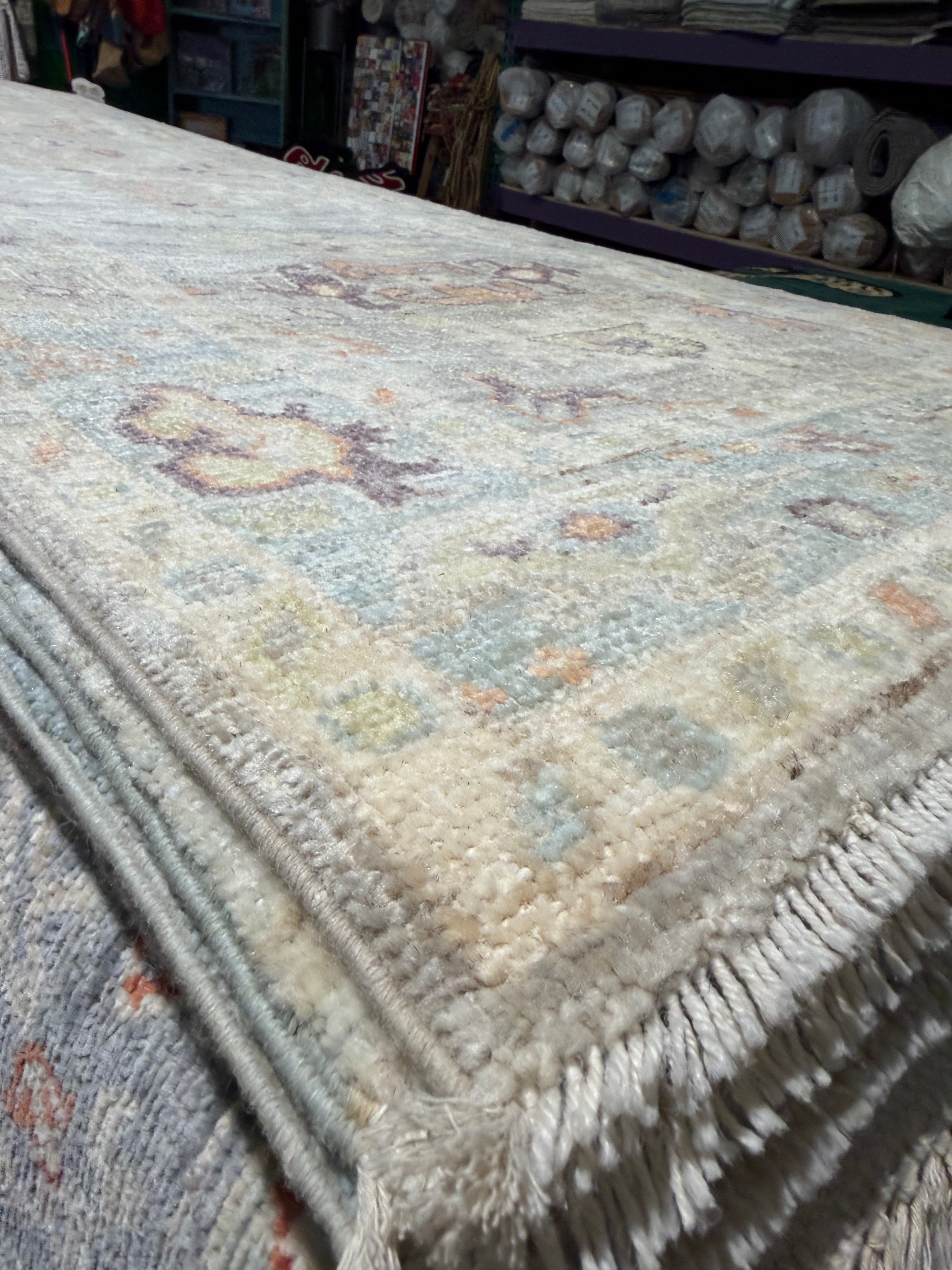 Maia Jae 2.9x12.5 Blue  Afghani Whitewashed Oushak Runner