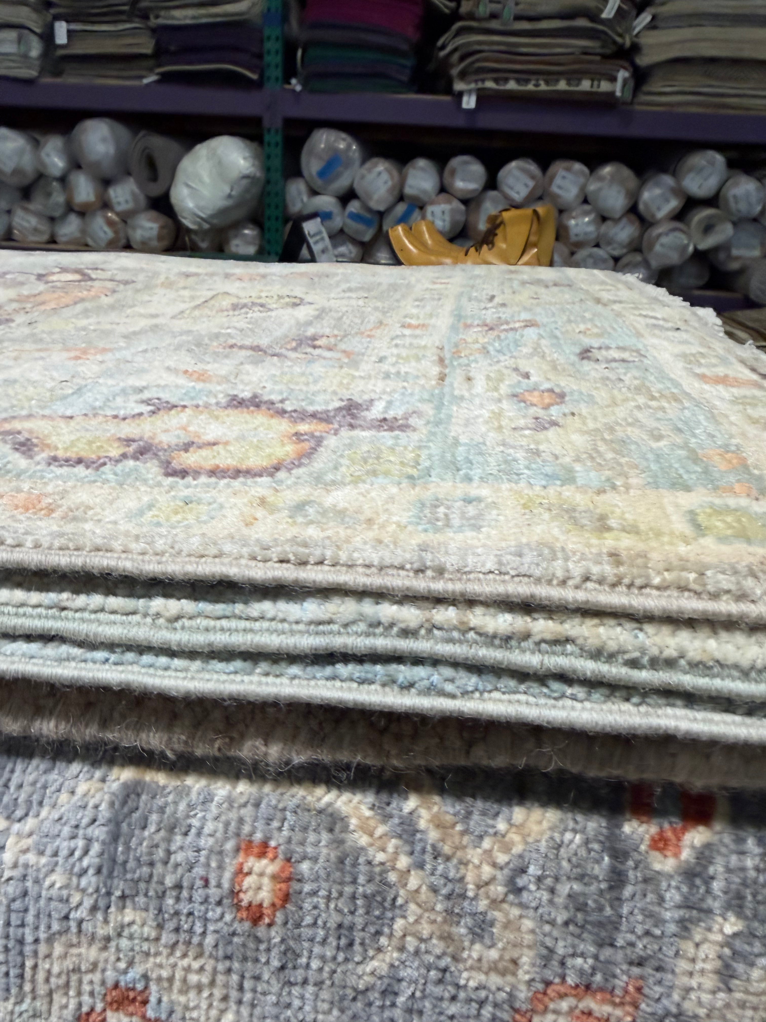 Maia Jae 2.9x12.5 Blue  Afghani Whitewashed Oushak Runner