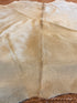 Beige White6.5x6.5  Regular Cowhide Rug