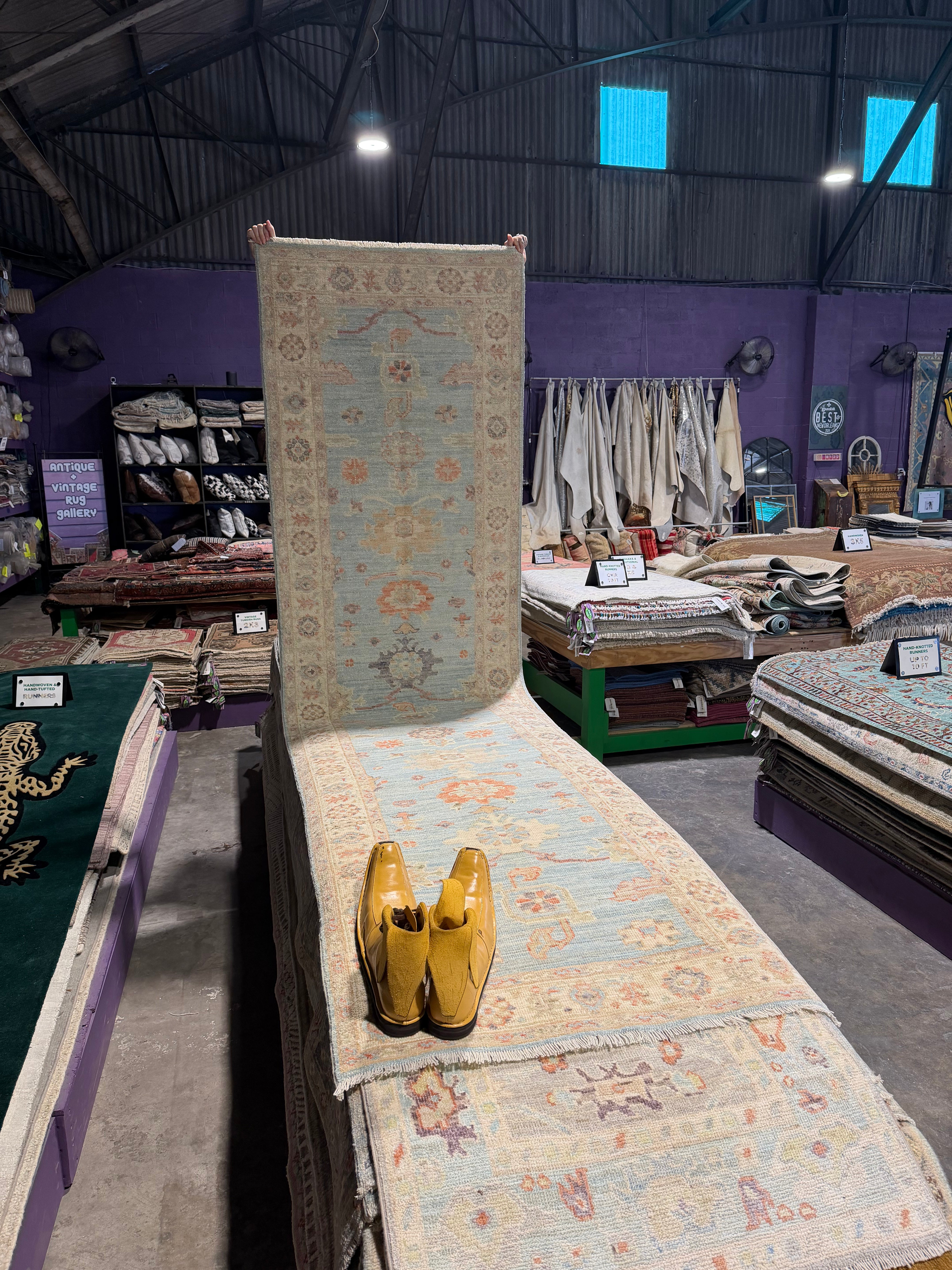 Kate Walsh 3x11.1 Blue Afghani Whitewashed Oushak Runner