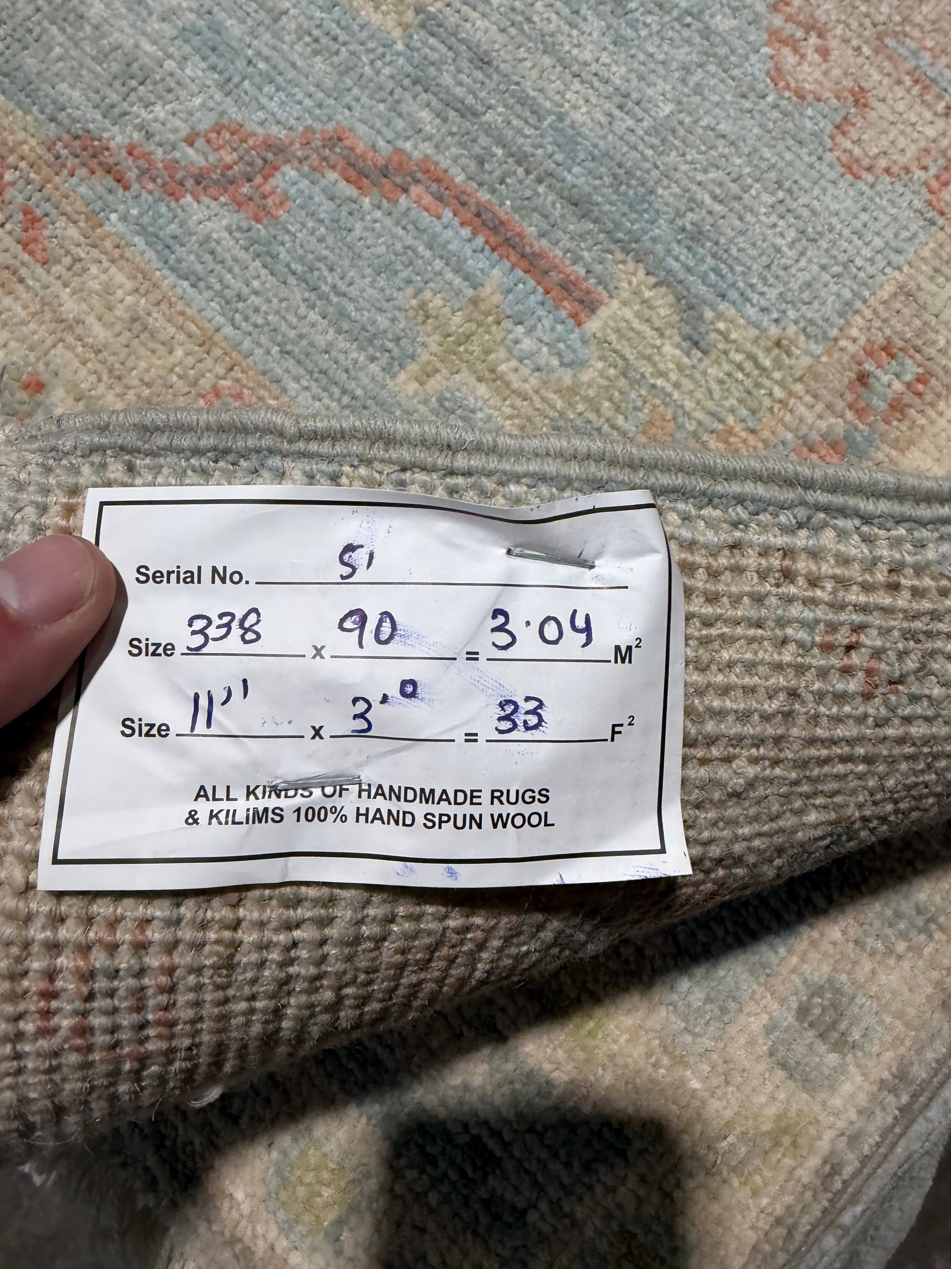 Kate Walsh 3x11.1 Blue Afghani Whitewashed Oushak Runner