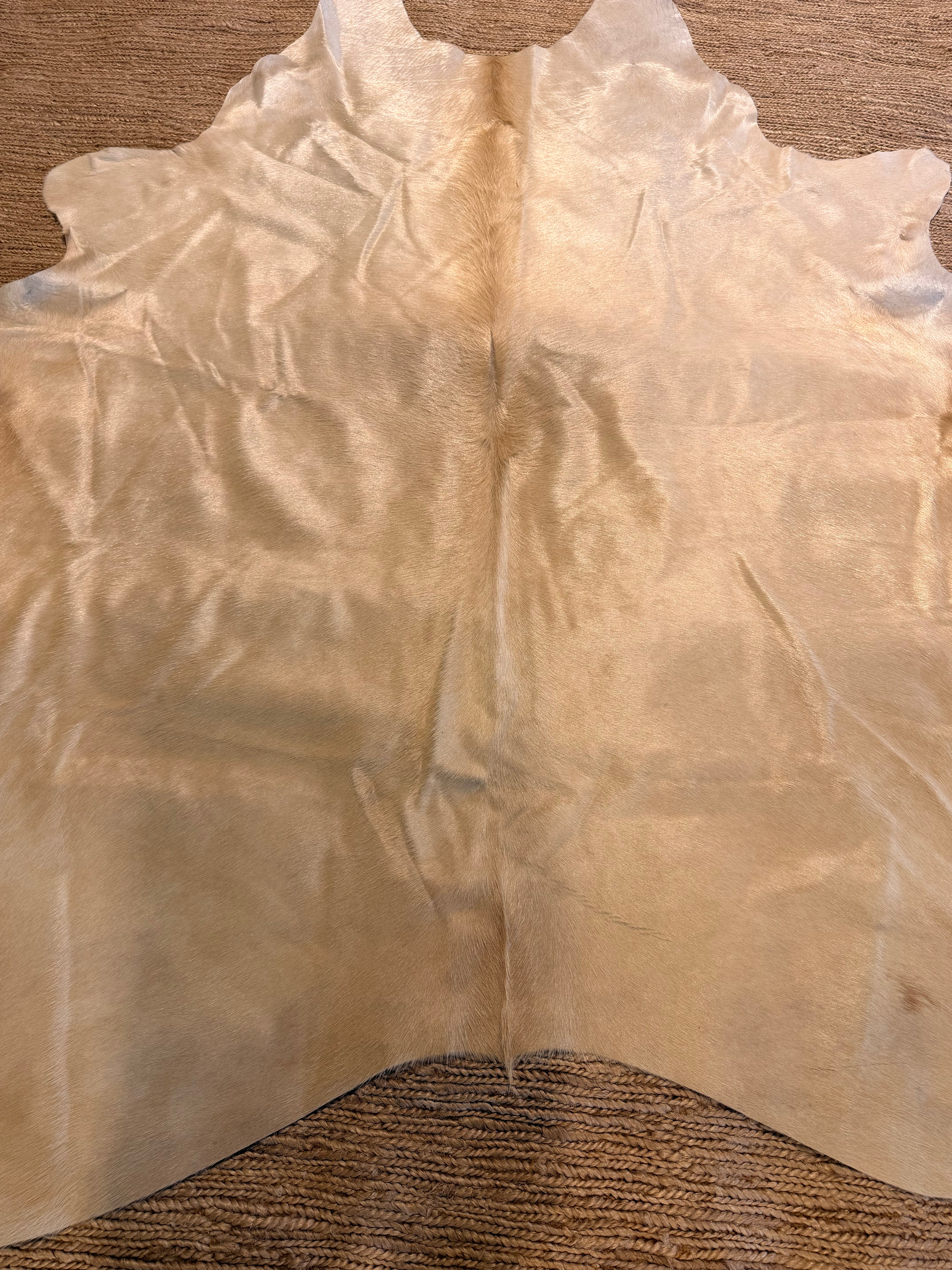 Off White Cowhide Rug 6x6.9