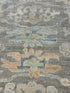 Thalia Besson 2.11x18.2 Grey  and Blue Afghani Whitewashed Oushak Runner