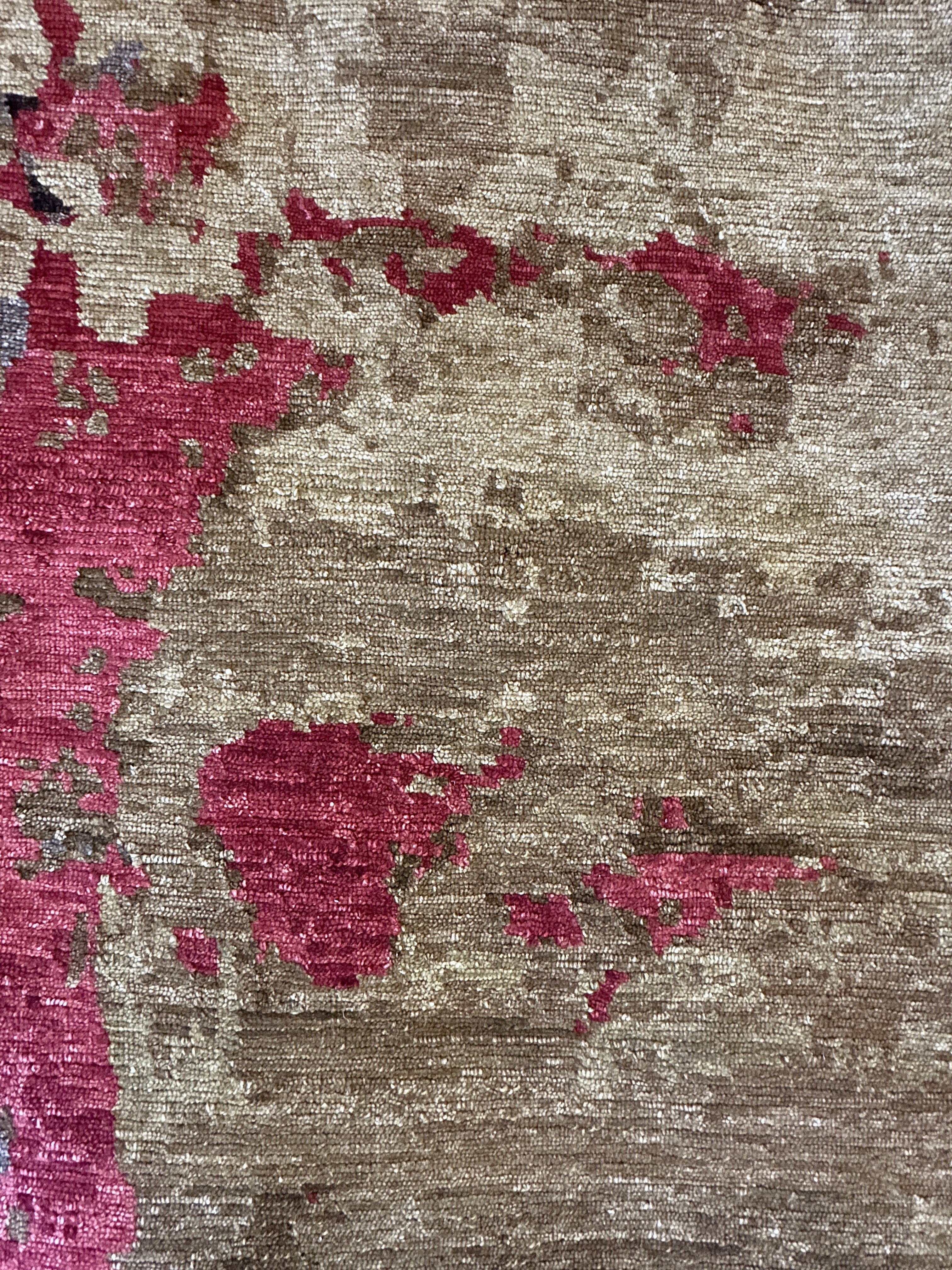 John Derosier 8x10 Red Reuyl Terra Stone Tibetan Rug