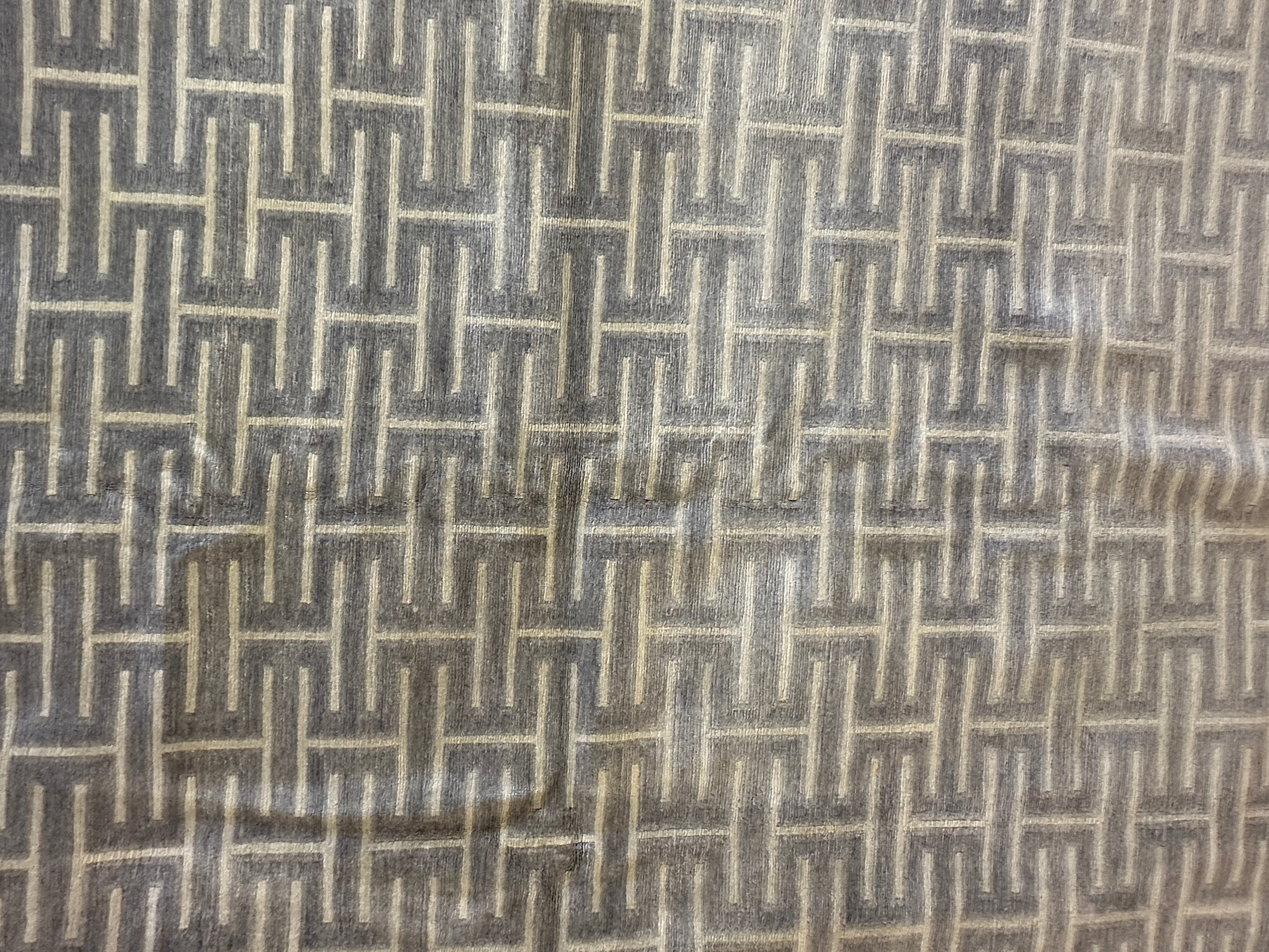E. Eric Guirard 8x10 Grey Myriad Peeble Tibetan Rug