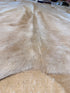 Solid Ivory 5.9x6.5 Cowhide Rug