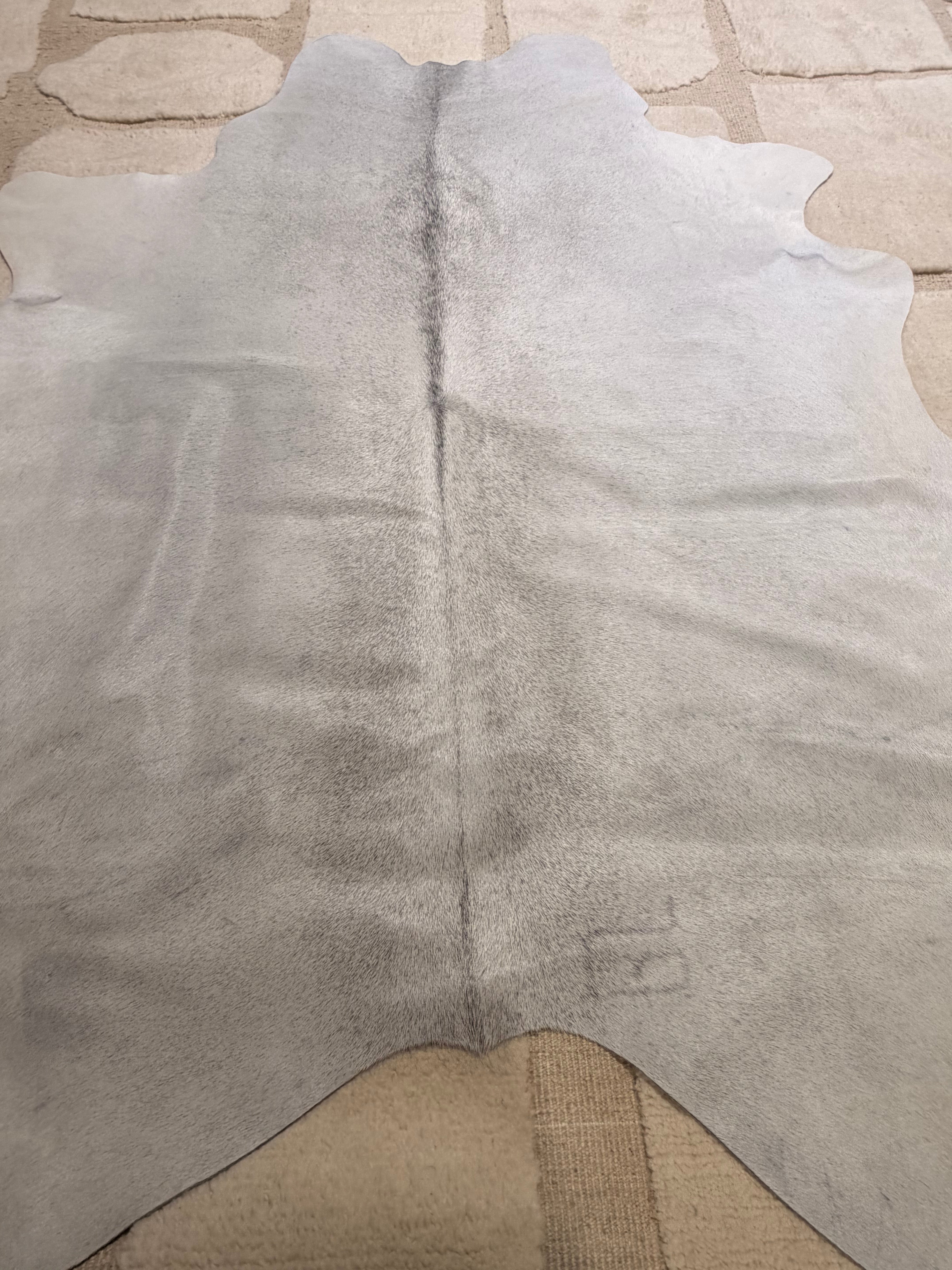 Solid White 5.3x6 Cowhide Rug
