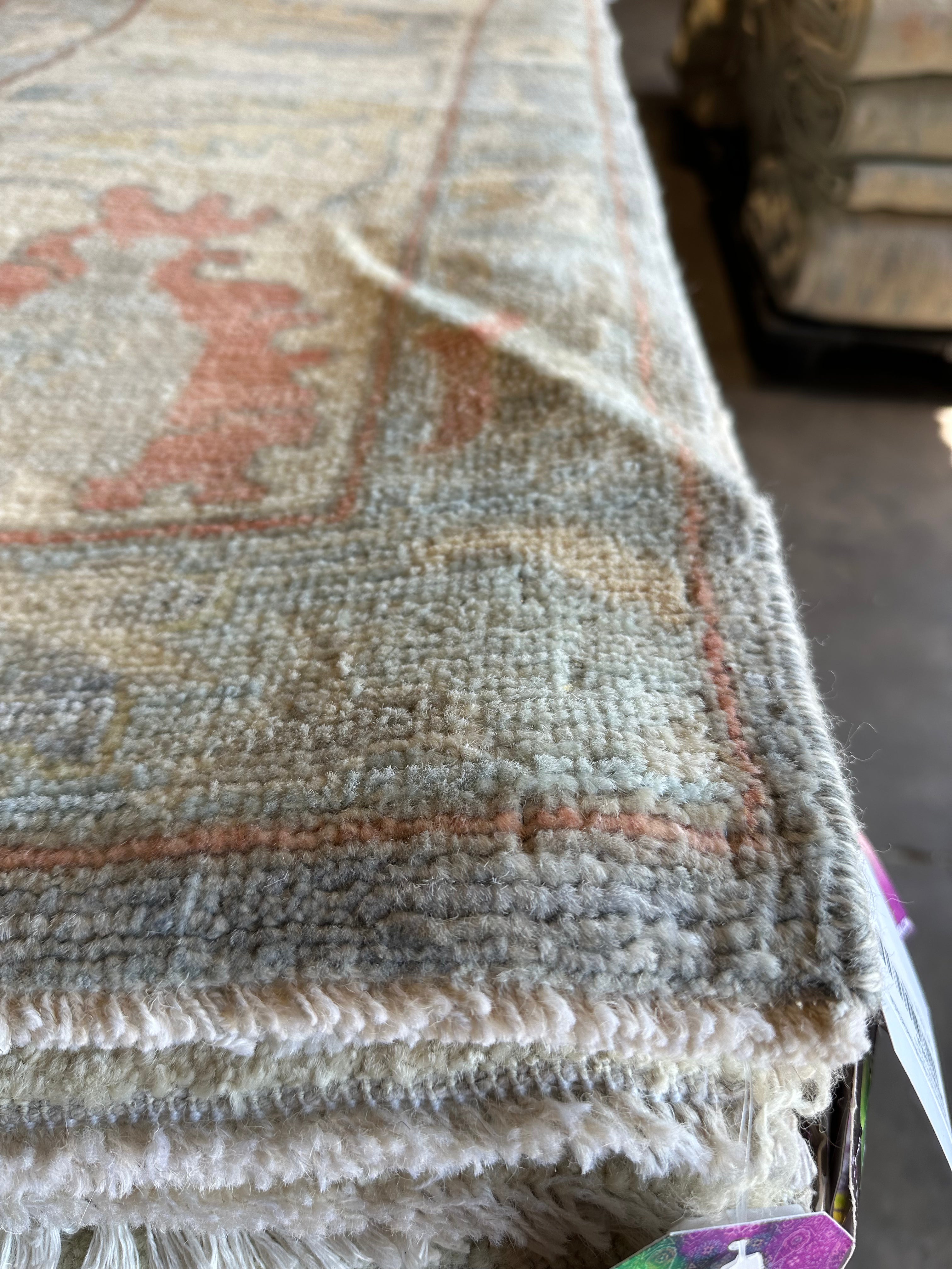 Katharine Isabelle 8.11x11.11 Whitewashed Afghani Oushak Rug