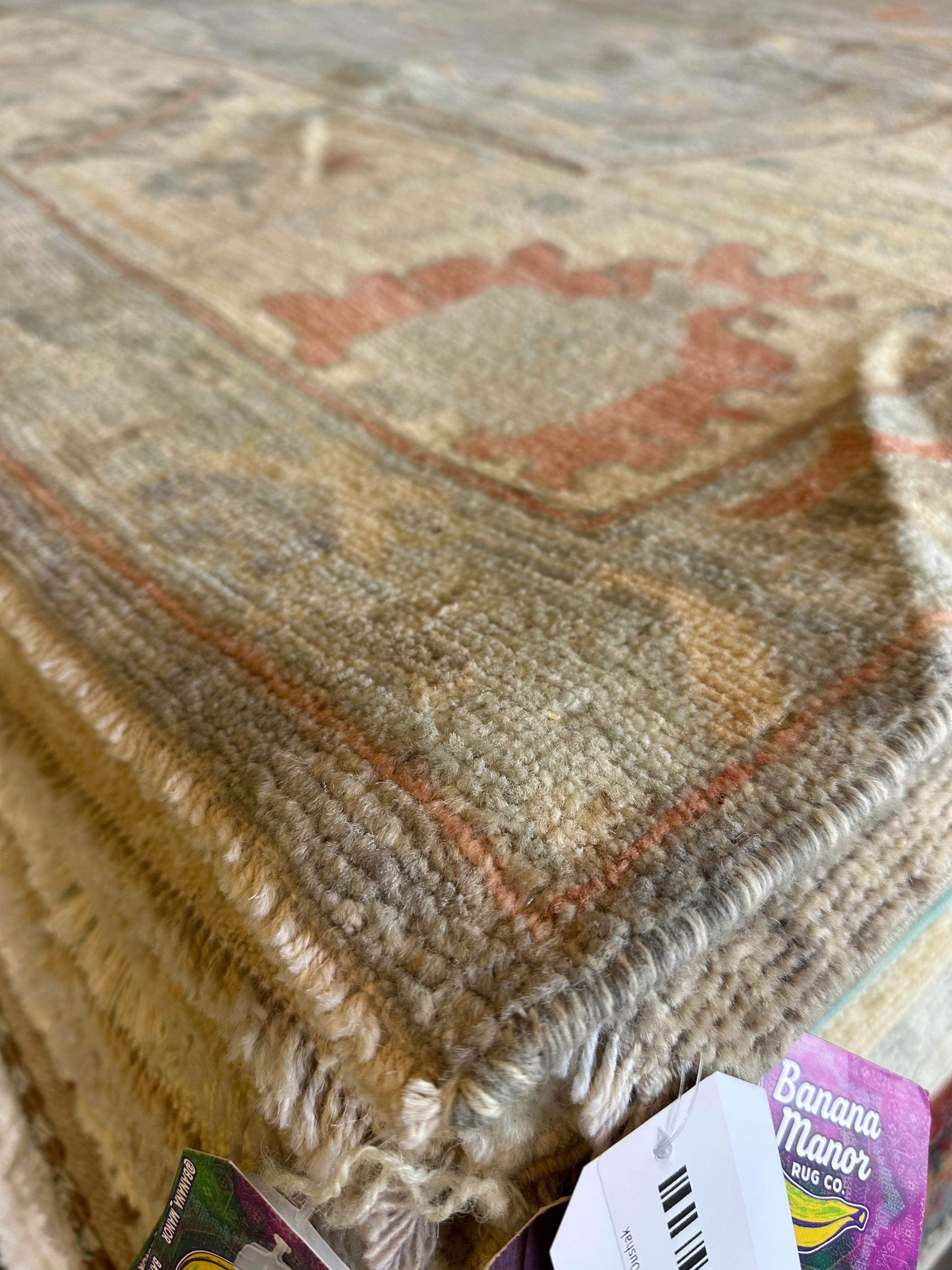 Katharine Isabelle 8.11x11.11 Whitewashed Afghani Oushak Rug