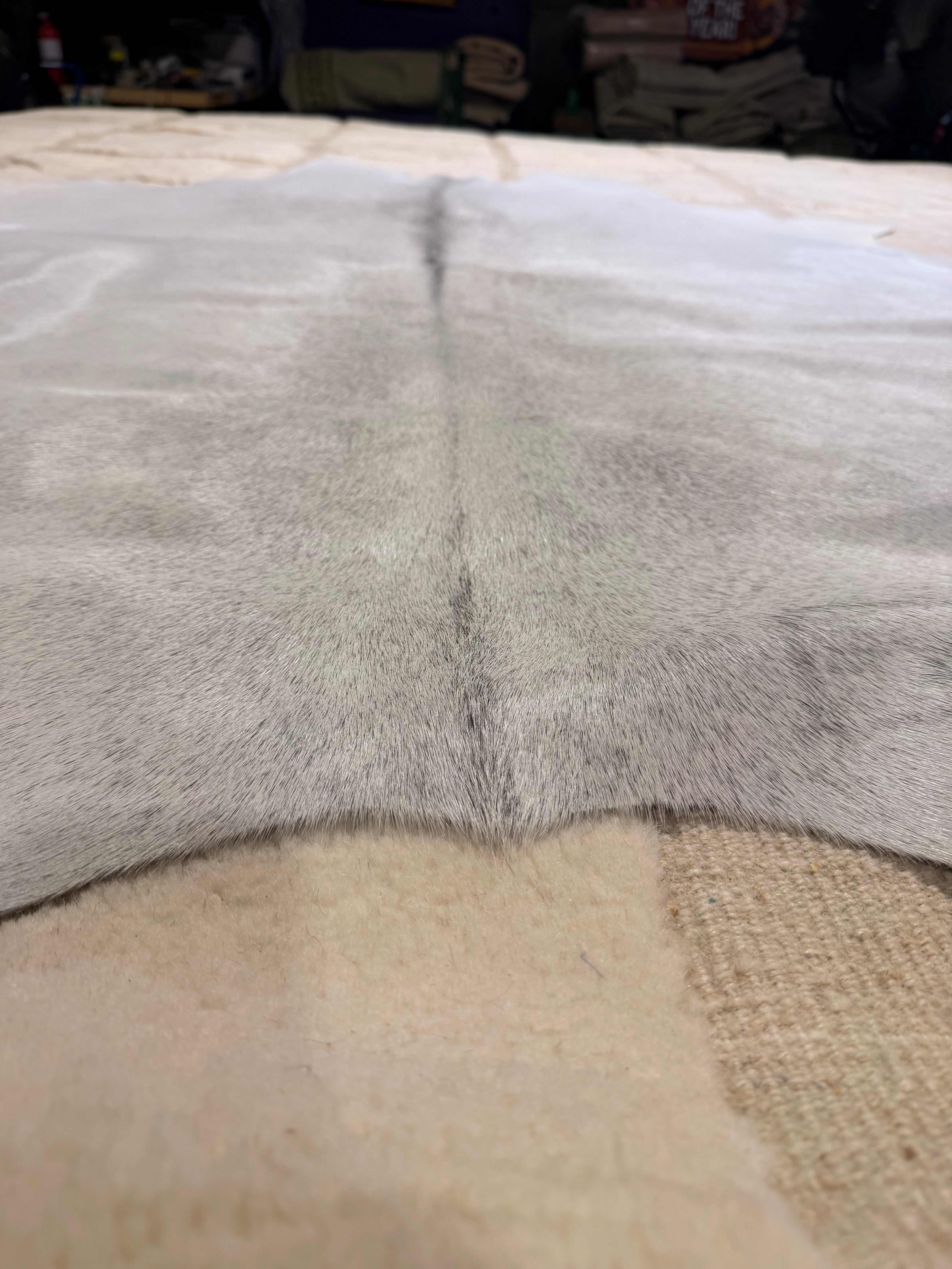 Solid White 5.3x6 Cowhide Rug