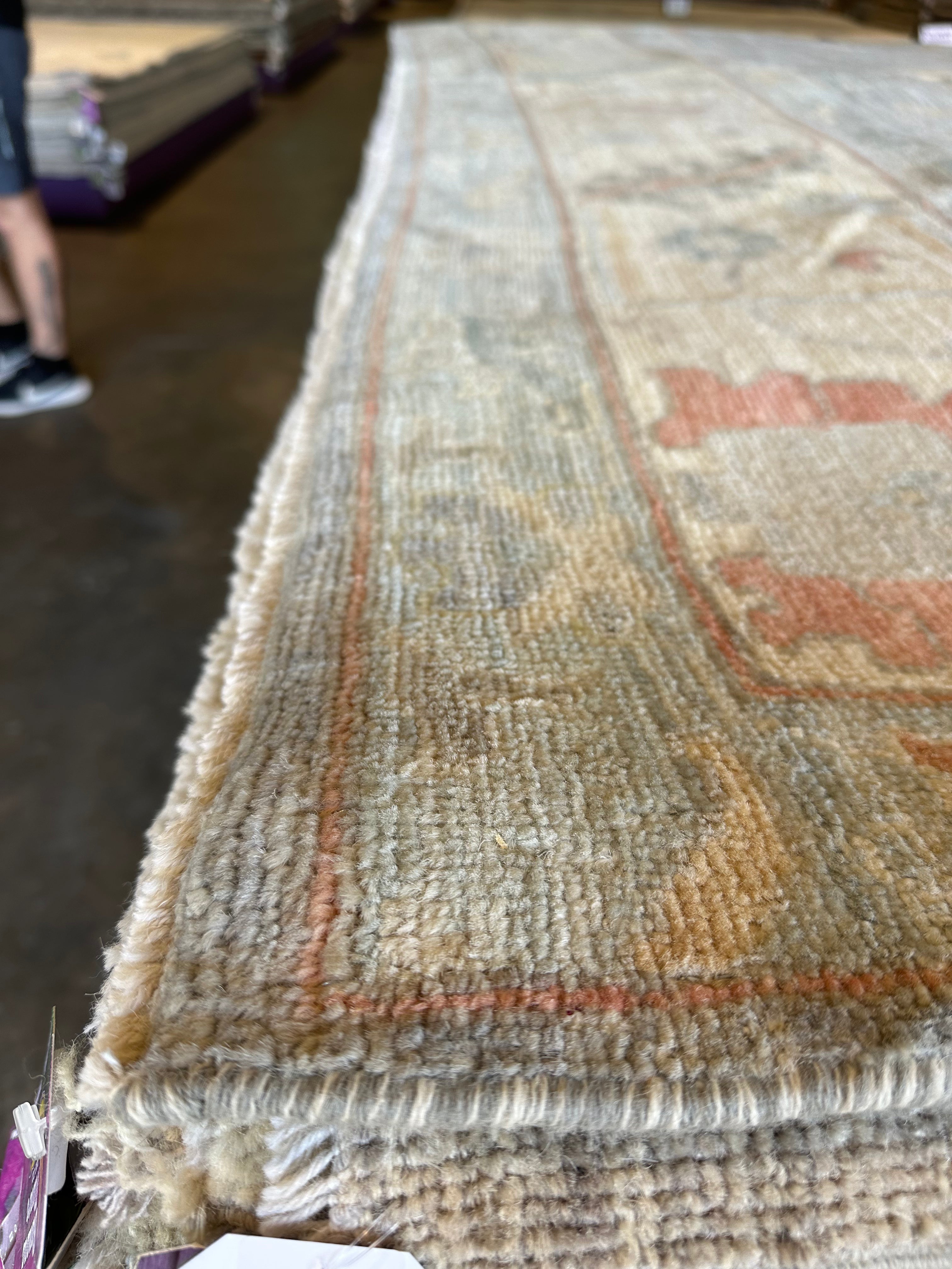 Katharine Isabelle 8.11x11.11 Whitewashed Afghani Oushak Rug