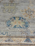 Elizabeth Tan 3x5 Blue Multi Afghani Whitewashed Oushak