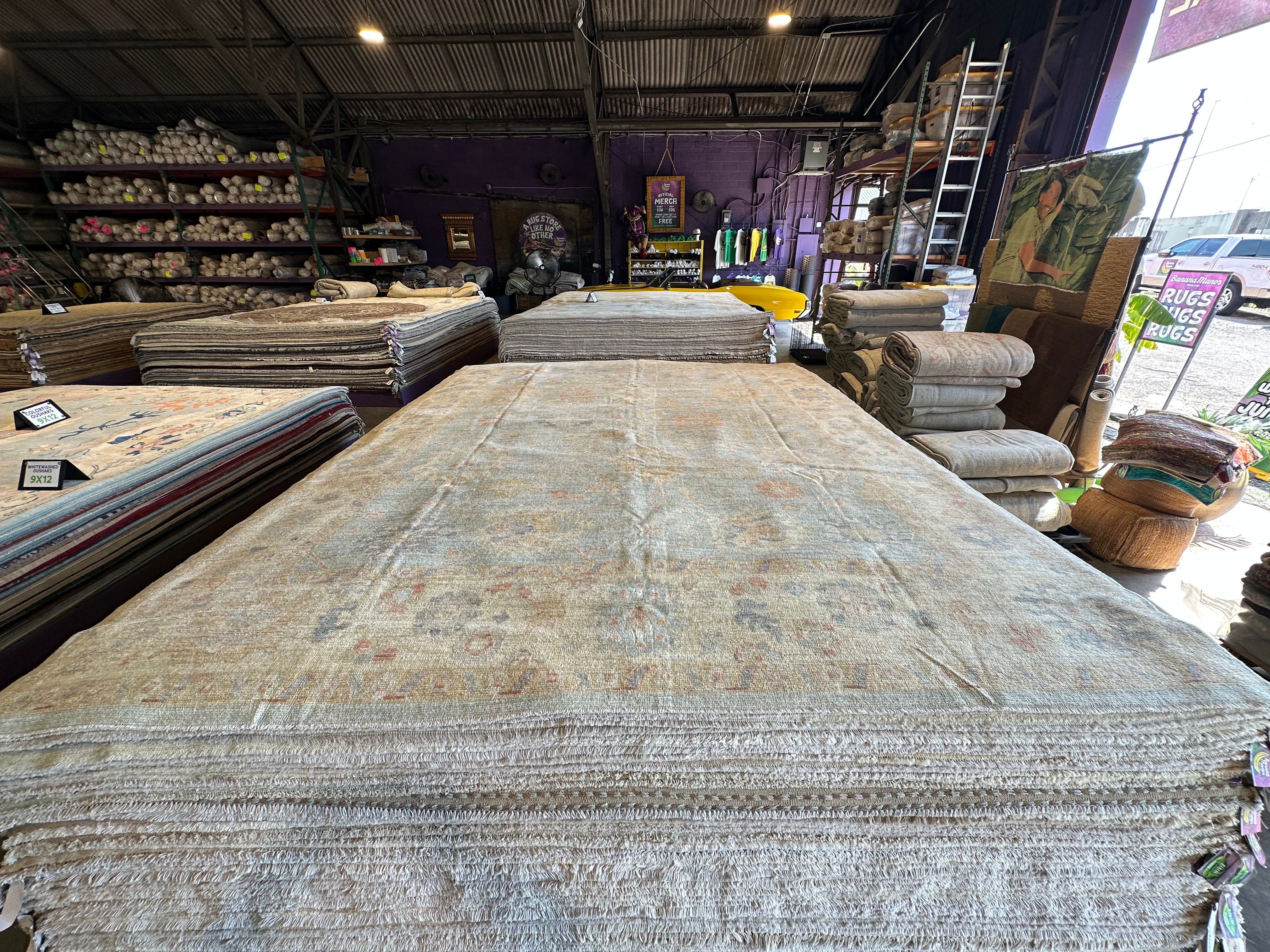 Marlaina Mah 8.10x11.10 Whitewashed Afghani Oushak Rug